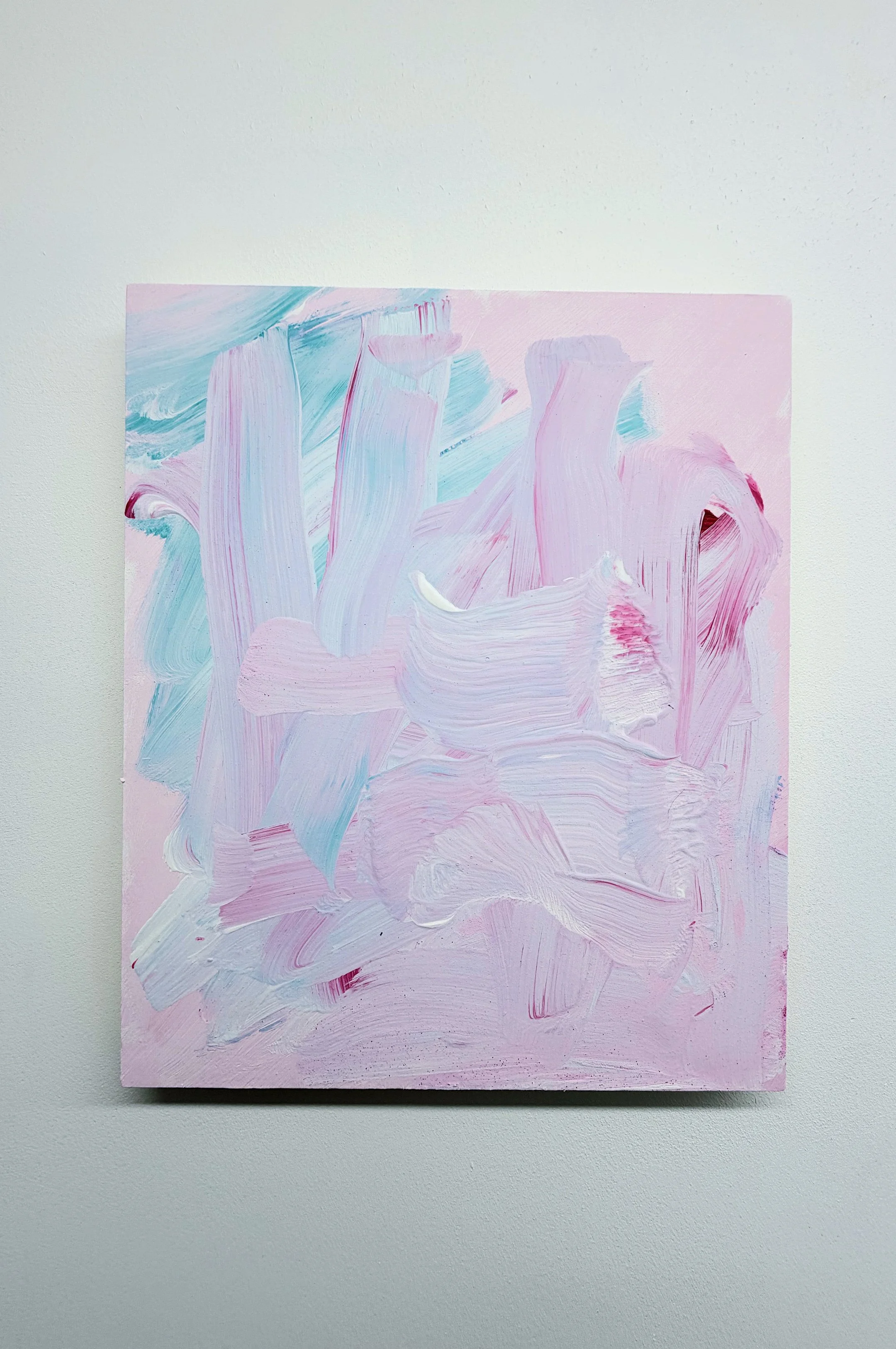 THIS WOMAN'S WORK (2025) Acrylic, house paint, poster paint on wood