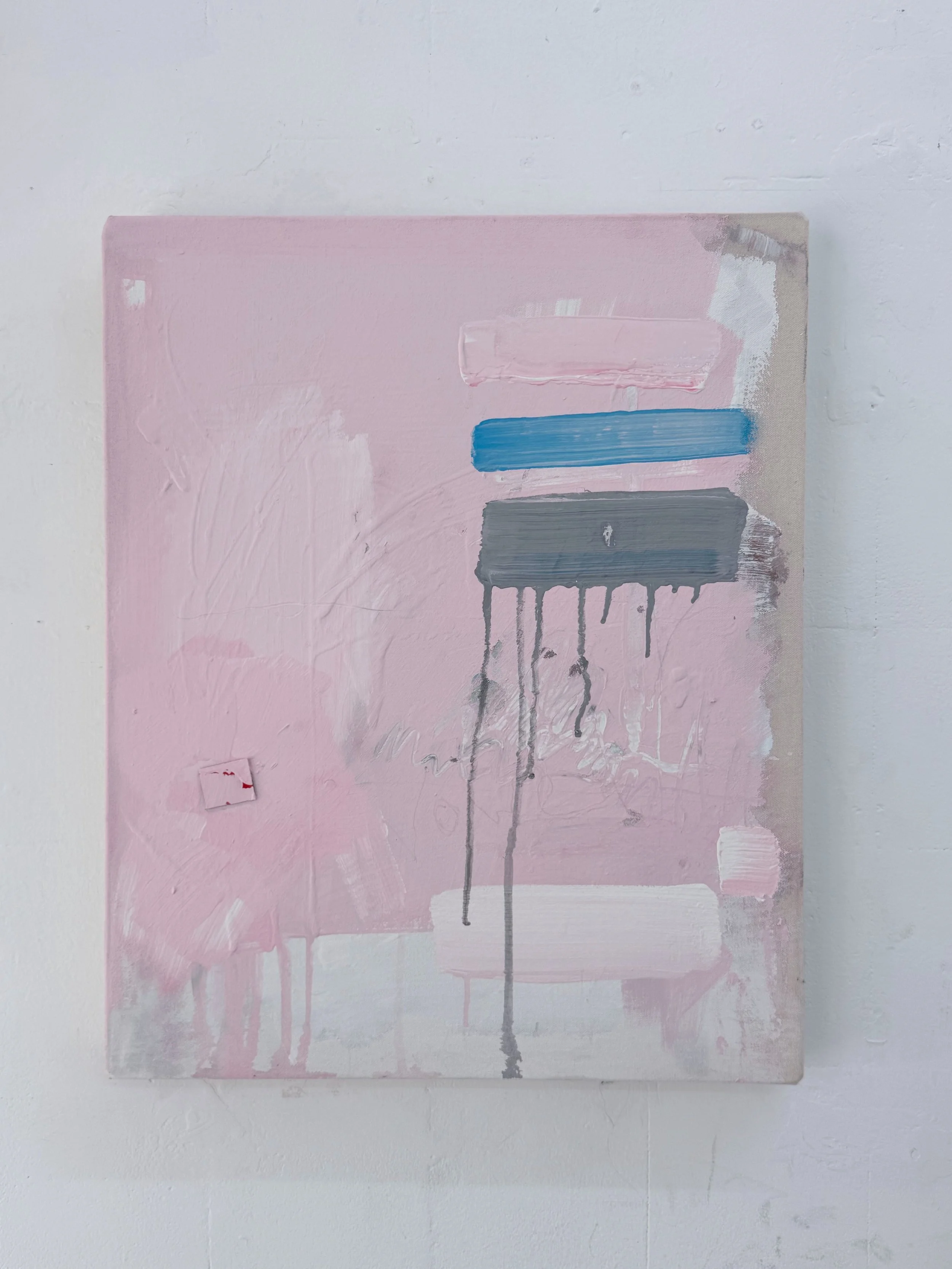 Live to tell (2026) Acrylic, house paint, glitter, and cardboard on canvas