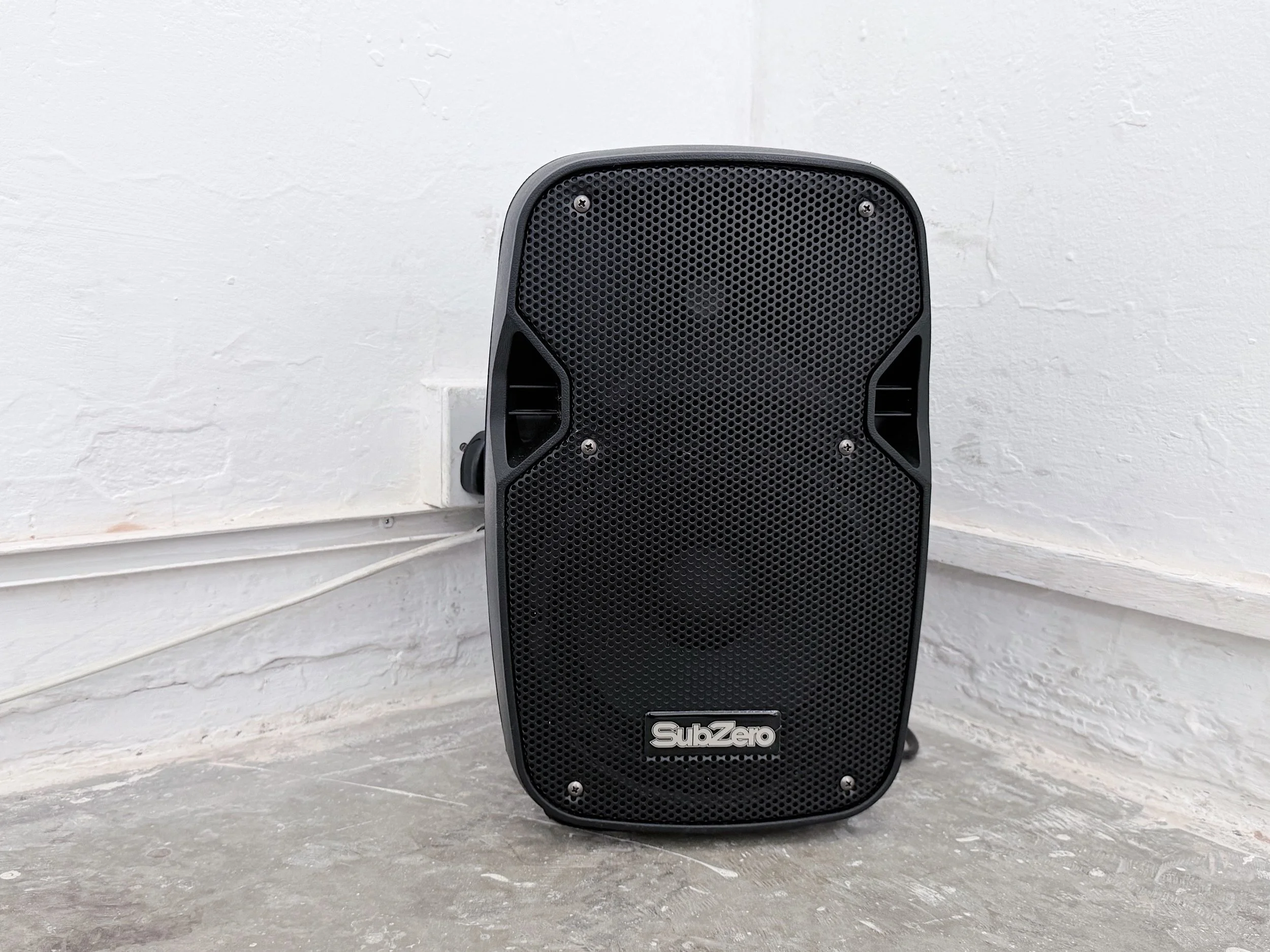 YELLOWBIRD (2026) Single channel digital audio (looped vocal recording) on SubZero PA speaker