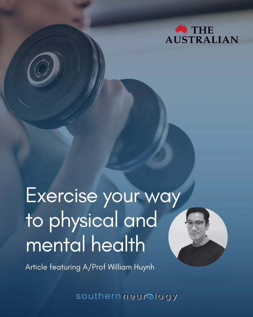 A recent article in 'The Australian' highlights the strong connection between exercise and mental wellbeing.

It features insights from our own Professor William Huynh, who shares why physical activity, especially dancing, can have a powerful impact 