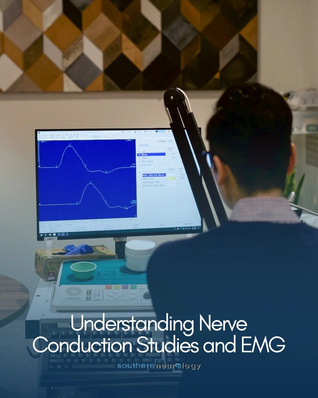 Nerve conduction studies and EMG testing help our neurologists understand how your nerves and muscles are functioning. 

These tests can identify issues such as nerve compression, neuropathy or muscle disorders, guiding accurate diagnosis and care 🧠