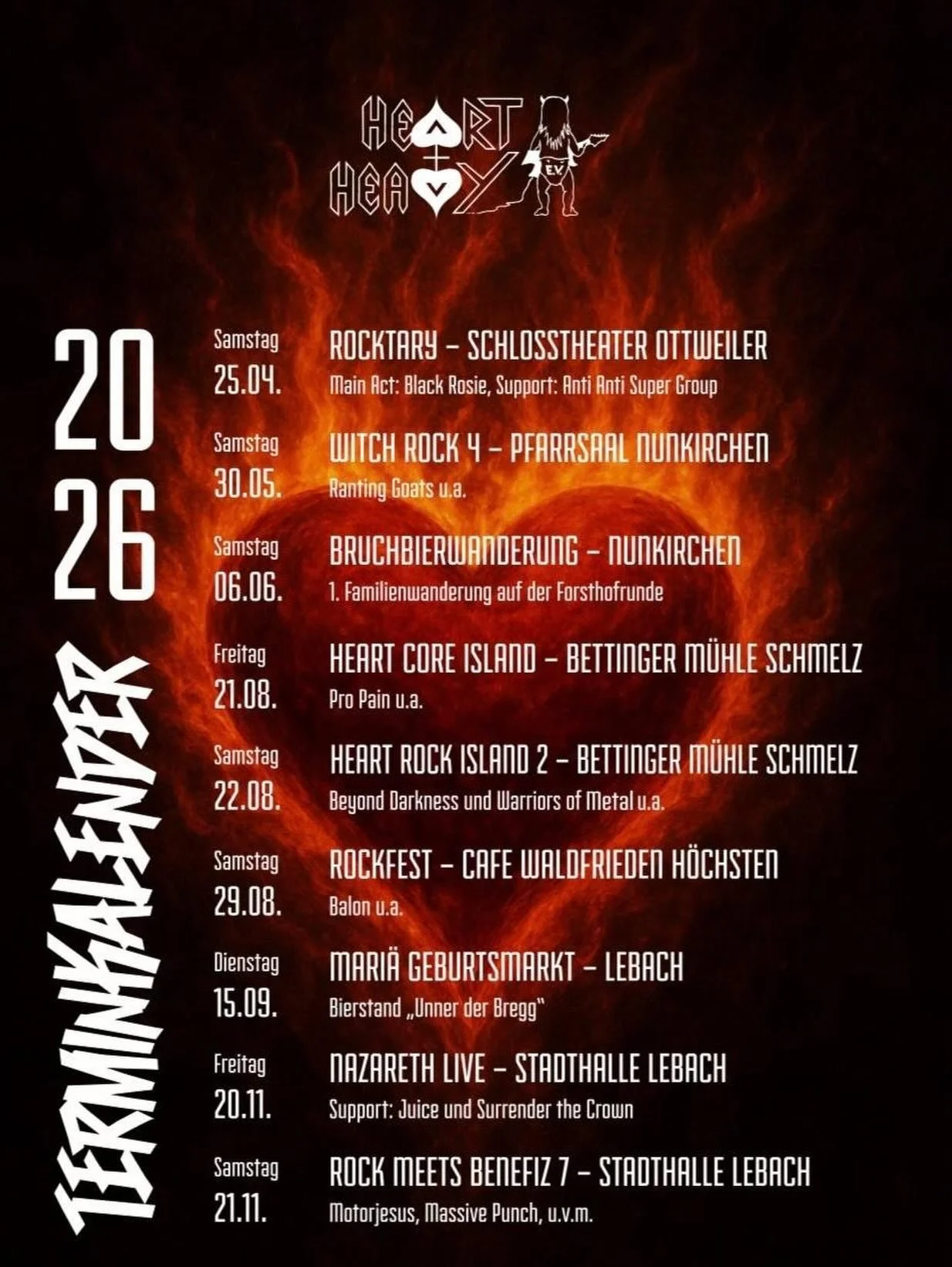Die Jungs und M&auml;dels von @heartandheavyev haben 2026 wieder einiges vor - unterst&uuml;tzt sie dabei, da passiert wirklich viel Gutes! 

Und im November sind wir auch wieder in Lebach am Start! 

#metal #festival #music #saarland