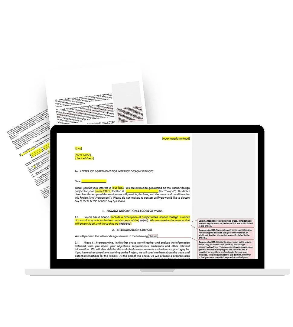 Interior Design Letter of Agreement