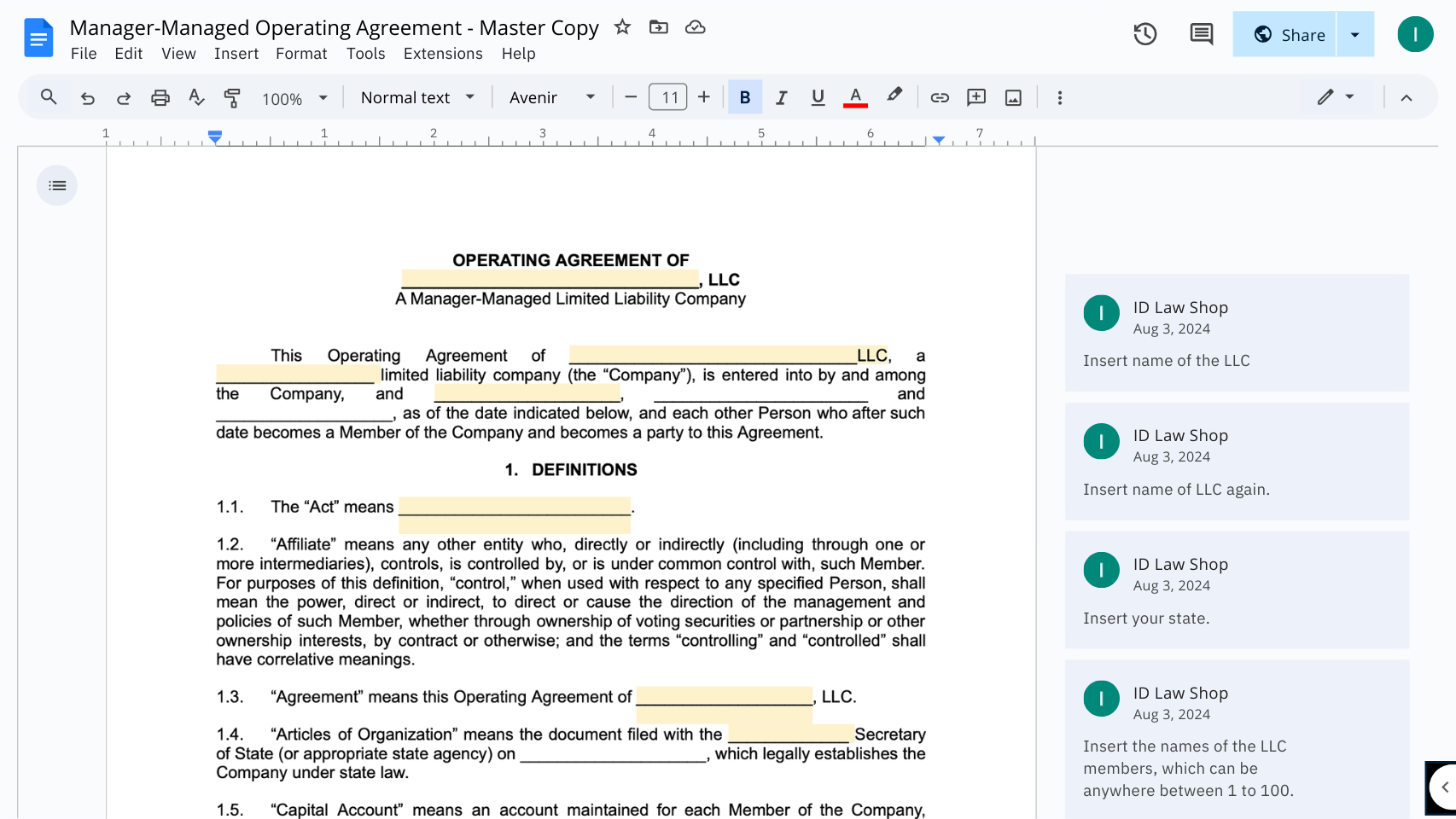 Manager-Managed Operating Agreement - Master Copy - Google Docs.pdf.png