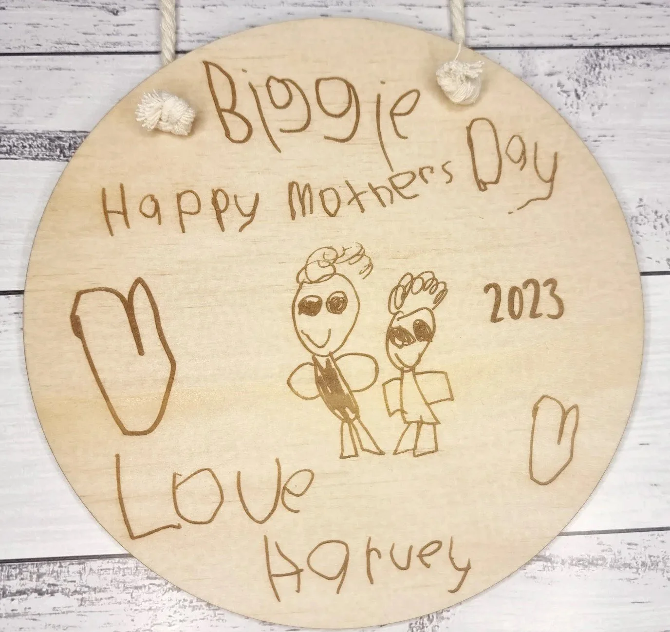 Custom Drawing Keepsake Round