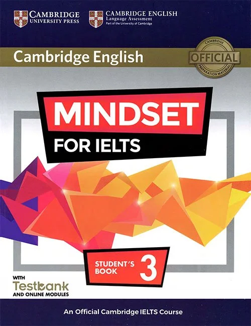 Cover of "Mindset for IELTS Student's Book 3" by Cambridge University Press.