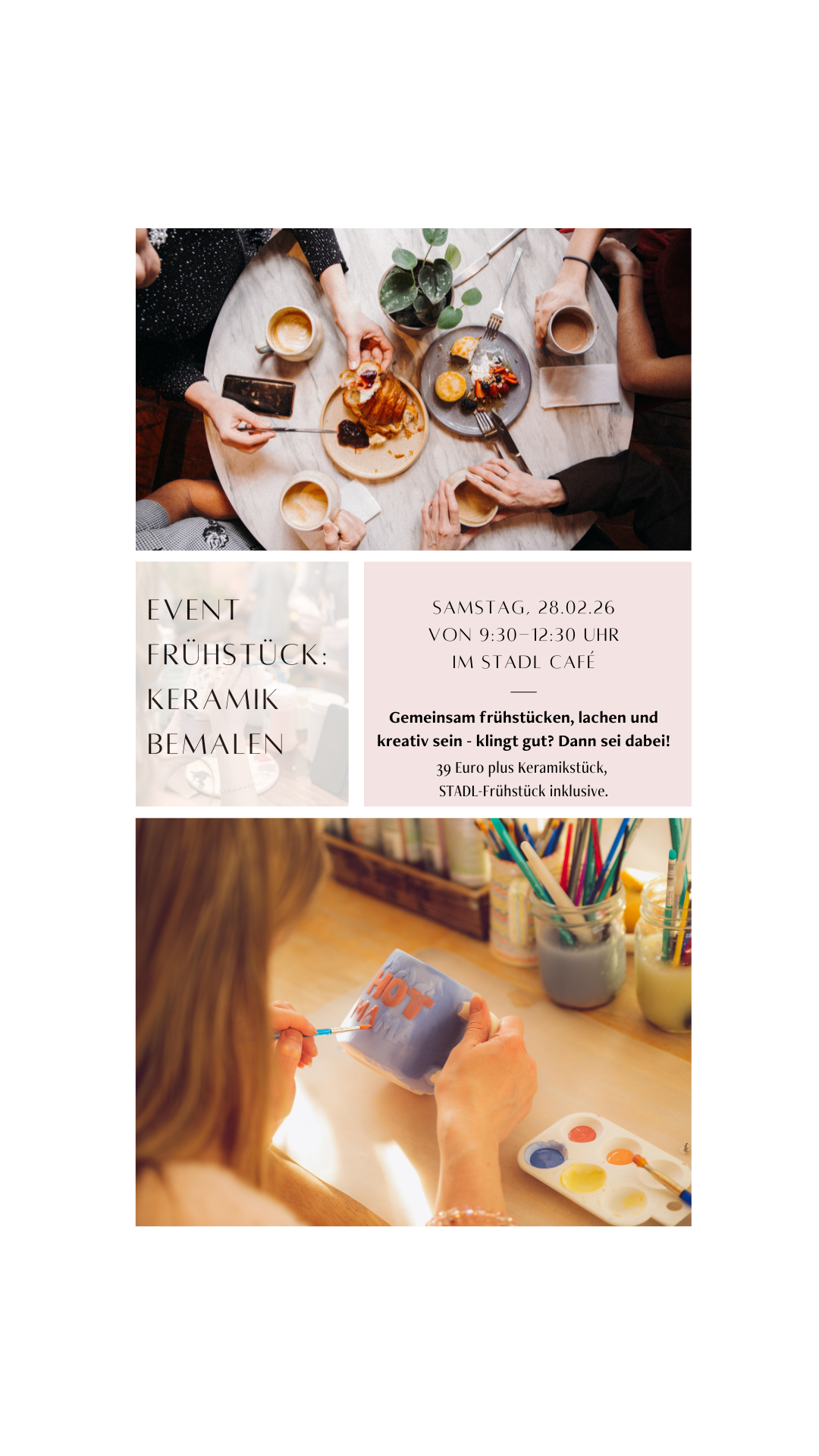 Event-Frühstück: Keramik bemalen ab 13 Jahren am 28.02.26