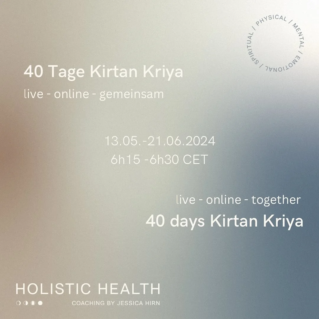 Dear community,

it is happening. 💫

Come join me for 40 days of Kirtan Kriya. We rise together every morning until summer solstice.

Everyone can join, no matter the age or fitness level.
You can practice sitting on a chair or on the floor (or even