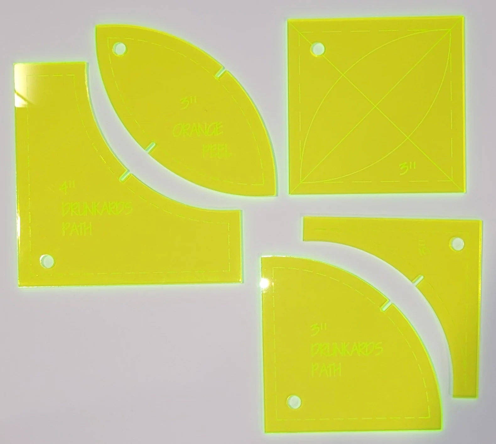 3 Drunkards Path Templates Sew N Quilt