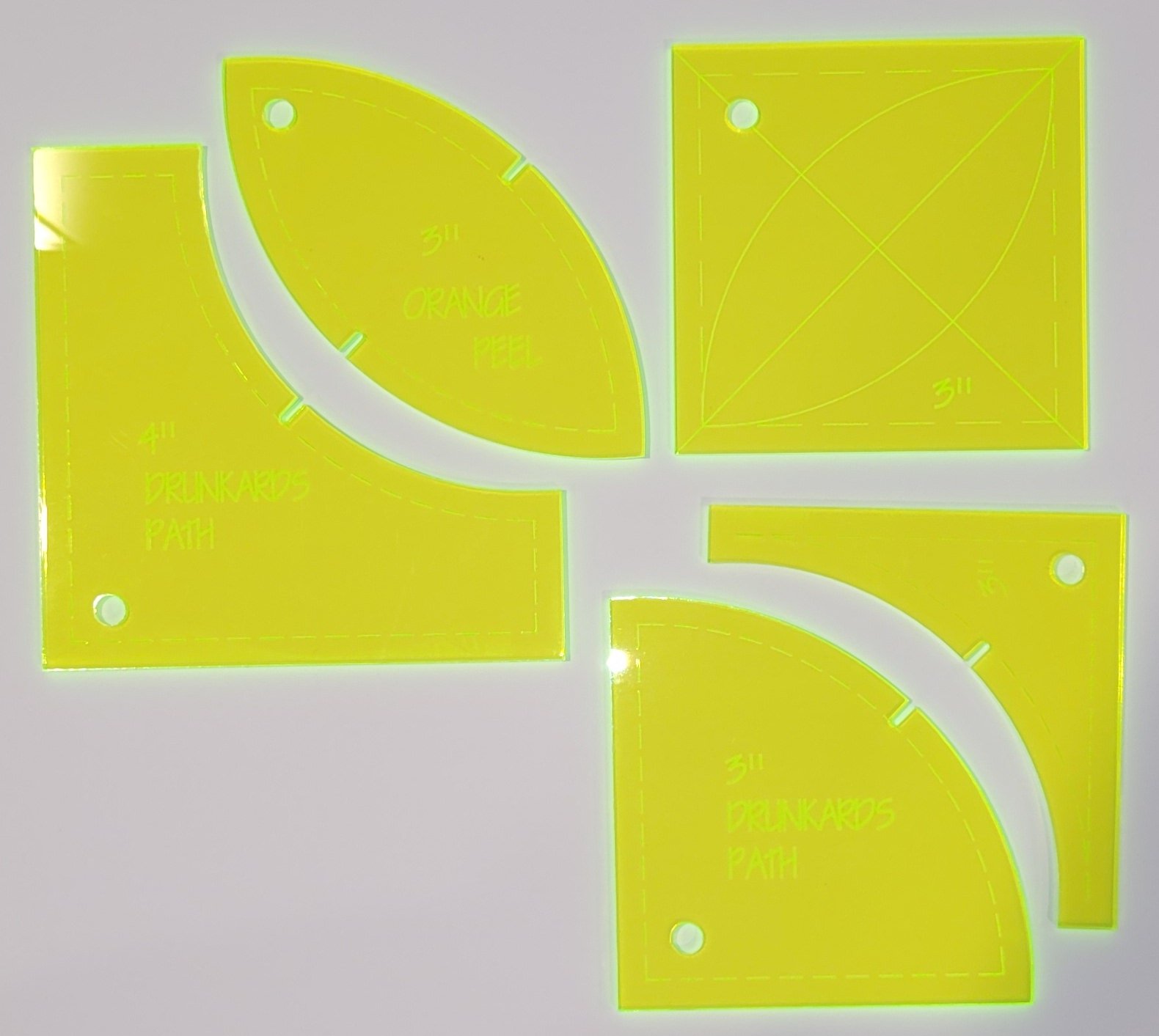 3 quot Drunkards Path Templates Sew N Quilt