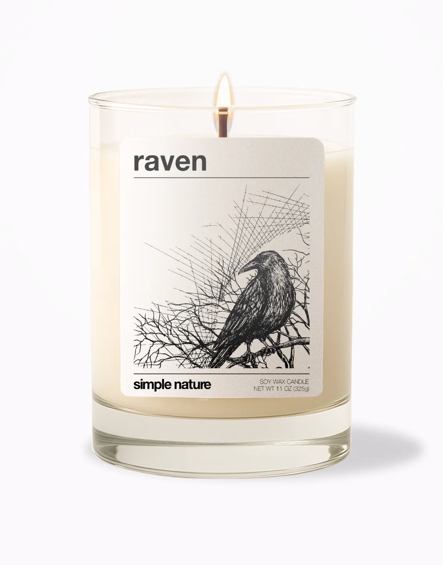 Raven-Front-On-Simple-Nature-Soy-Wax-Candle.webp