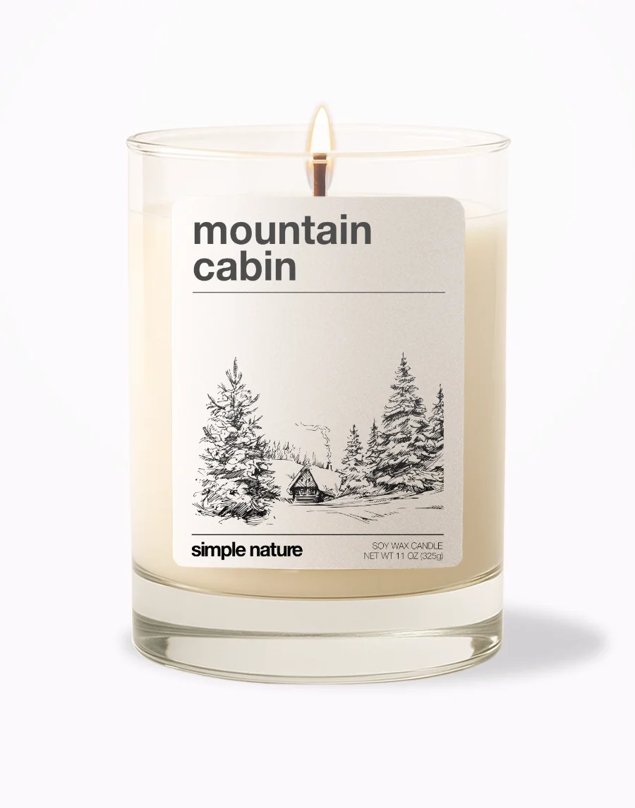 Mountain Cabin-Front-On-Simple-Nature-Soy-Wax-Candle.webp