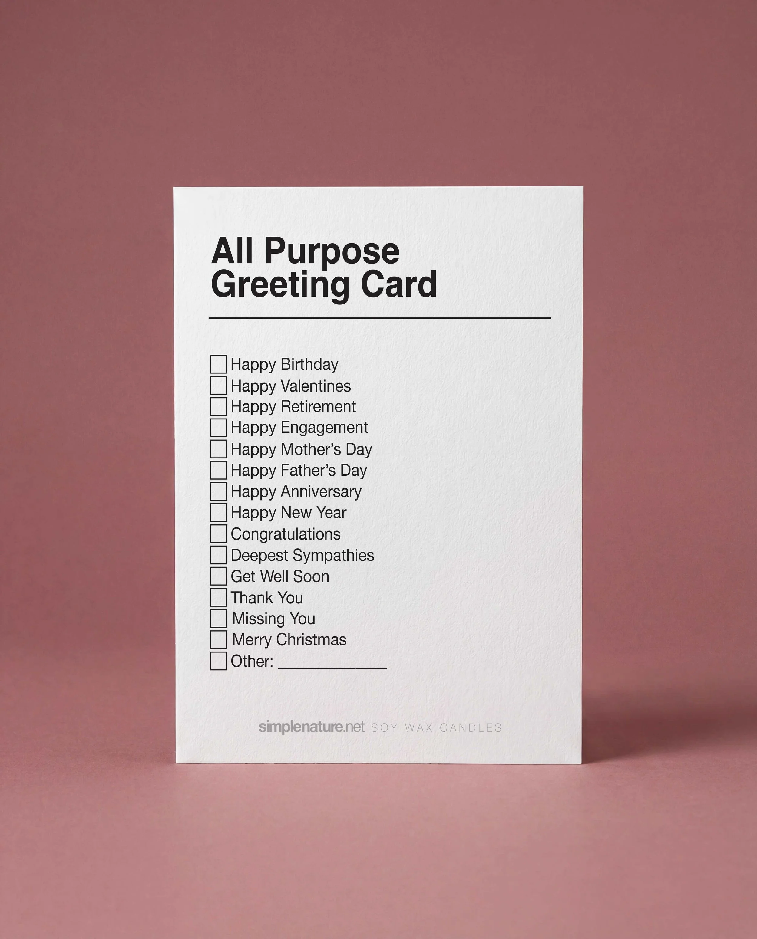 ALL PURPOSE CARD