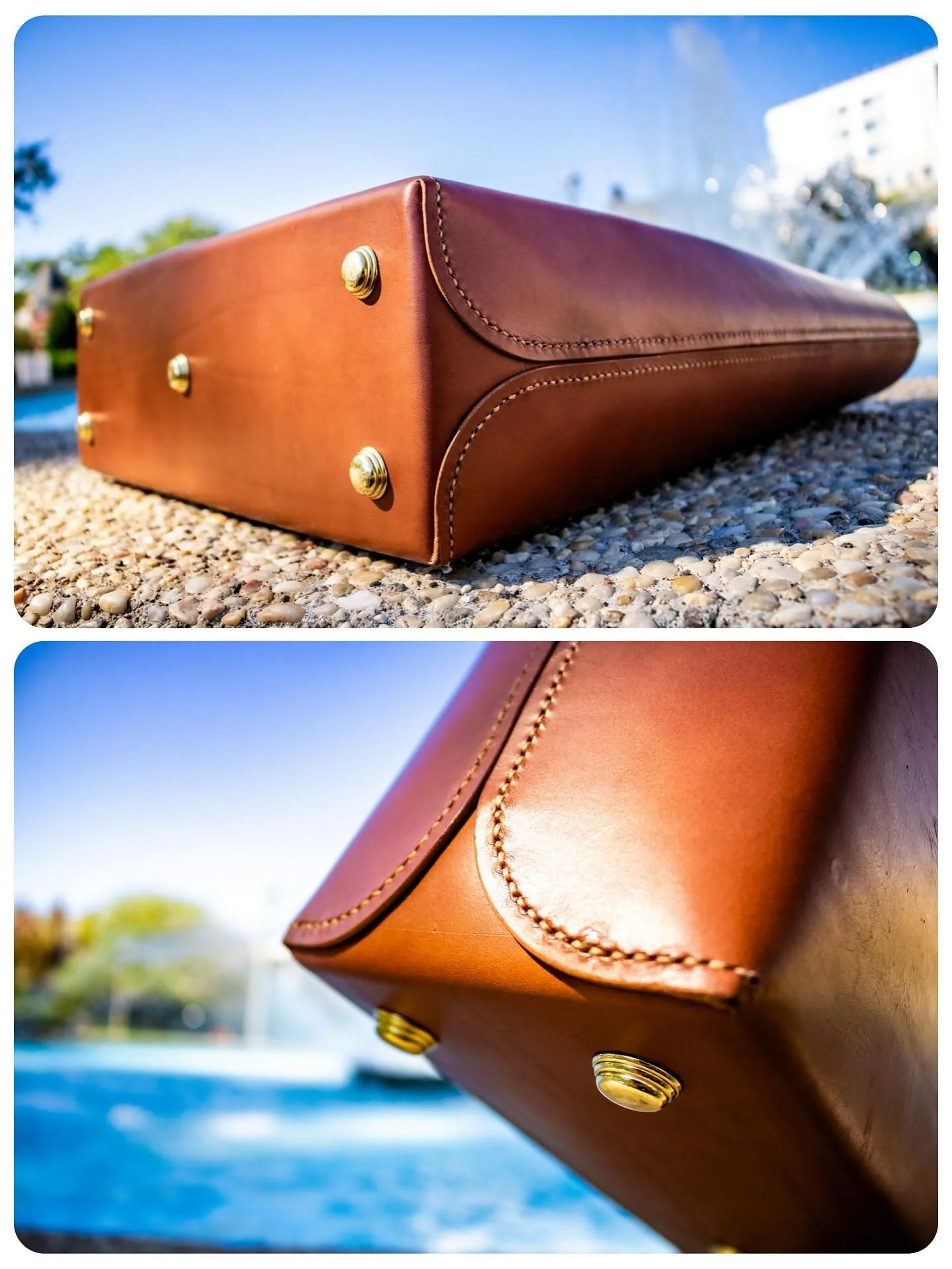 ||TOTE||
&bull;
Curves make all the difference.
&bull;
The Market Tote V.1.
~ Conceria La Perla Azzurra - Dakota, Tramonto. (Bag)
~ J&amp;FJ Baker - Oak Bark Bridle, NewMarket. (Handles)
~ Saddle Stitching - Ritza Tiger Thread, Colonial.
~ Solid Bras