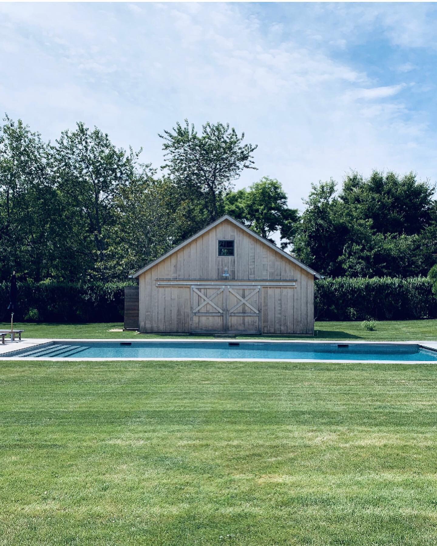 A little pool house in order to escape the august house guests in Orient, NY
.
.
.
.
Architecture by @Samuelssteelman 
Interiors by @worktablenyc 
#northforkliving #inteiors #orientny #modernfarmhouse