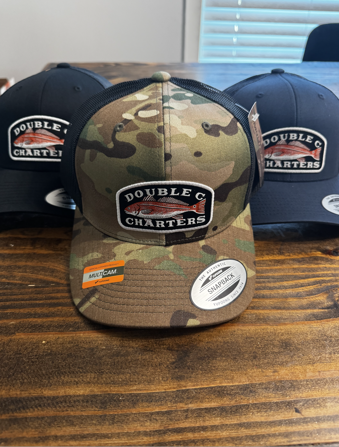 Double C Charters Redfish Logo Hat
