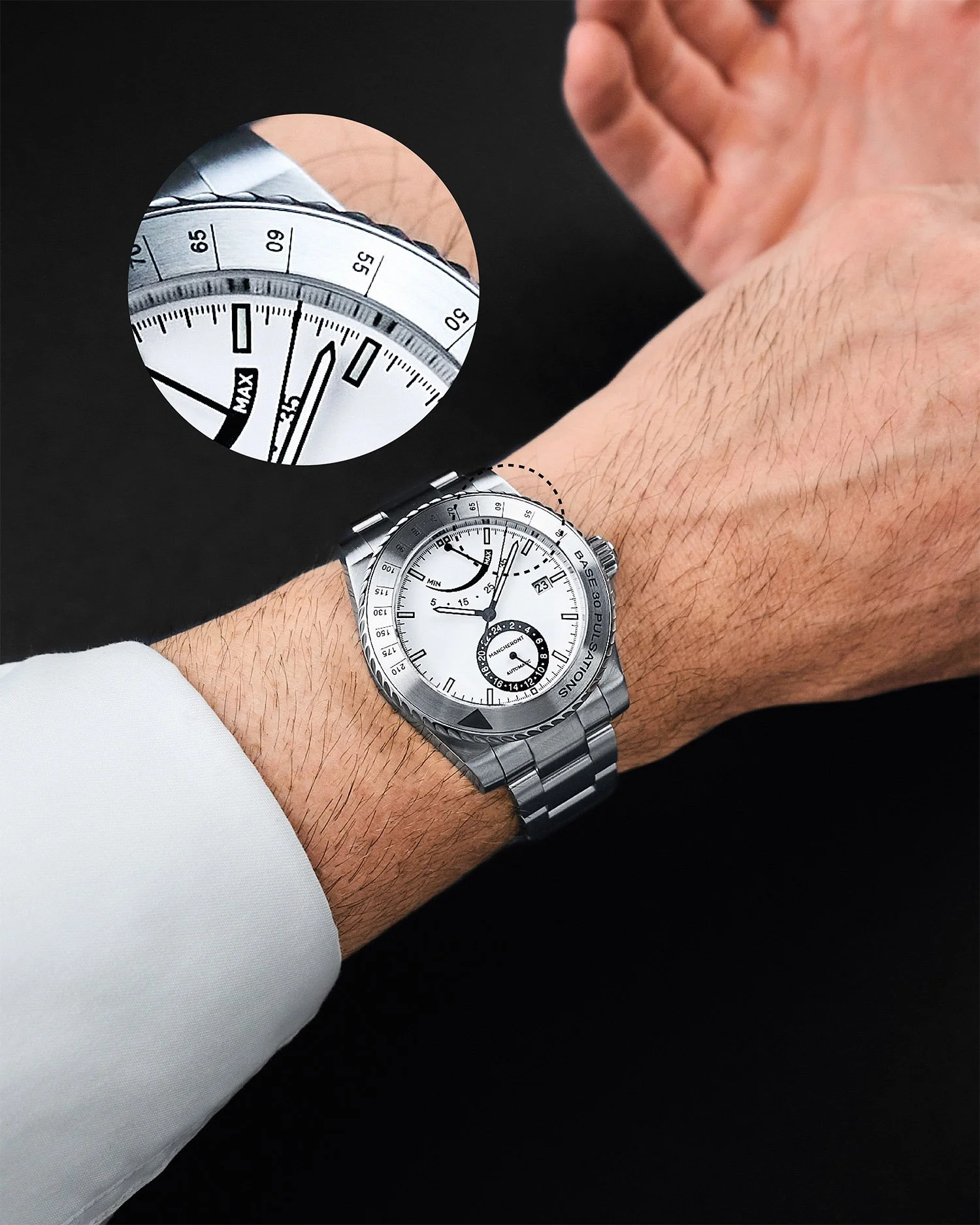 Mancheront_Pacer_White Watch_Pulsometer Tutorial_03 Determine Heartbeat.jpg