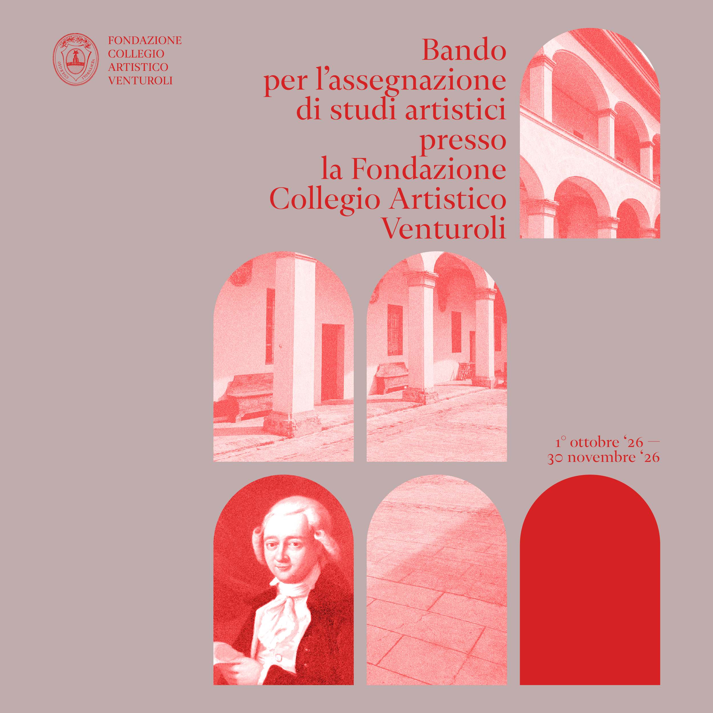 Bando per l’assegnazione di studi artistici presso la Fondazione Collegio Artistico Venturoli