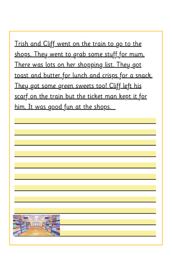 Phase 4 Handwriting Copy Sheets (2 sheets - not joined)