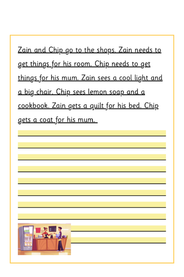 Phase 3 Handwriting Copy Sheets (3 worksheets)