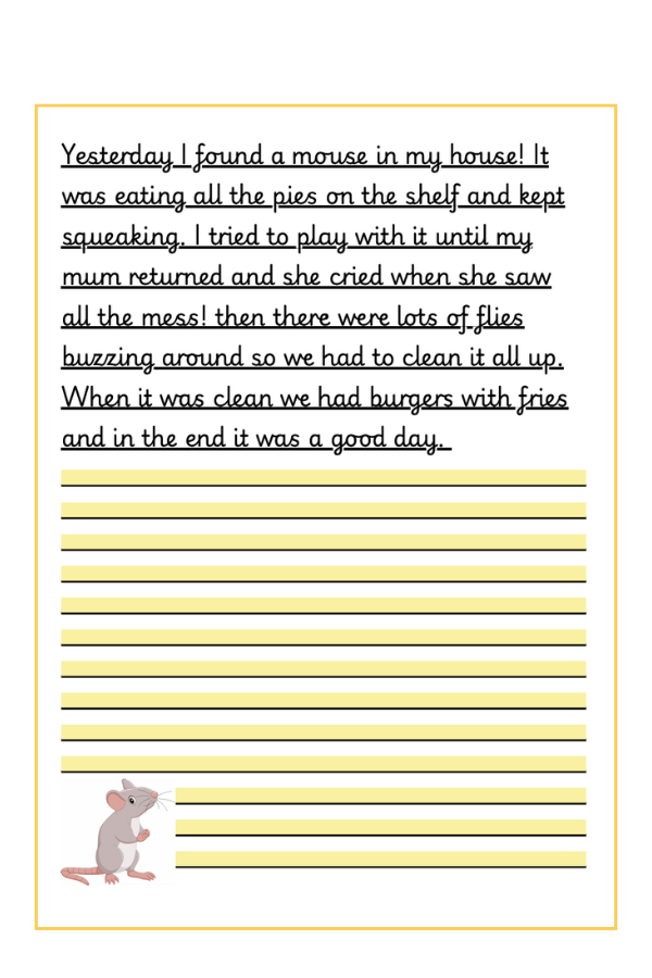 Phase 5 JOINED Handwriting Copy Sheets (4 sheets)