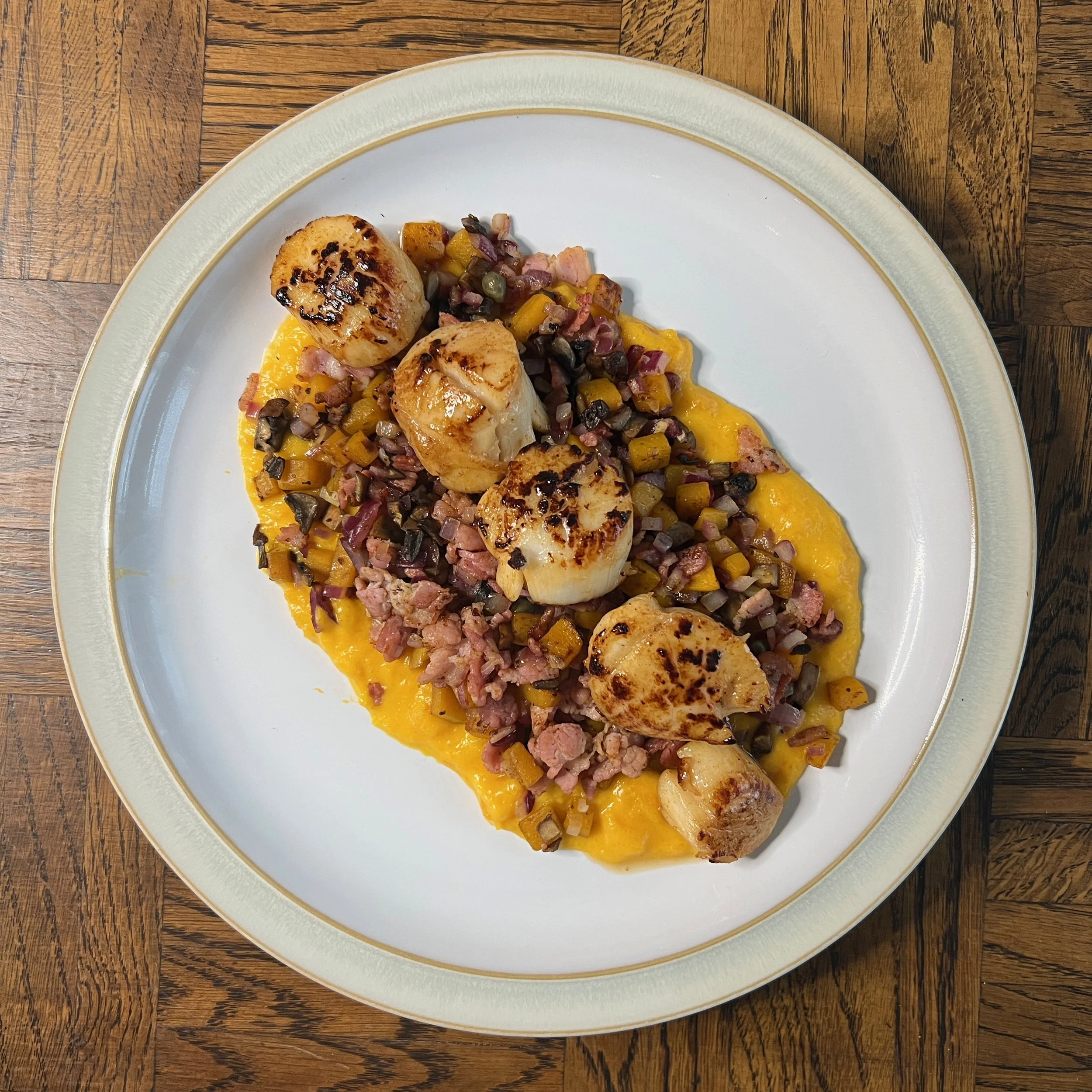 PanFried Scallops with Butternut Squash TwoWays — GFKitchen.London