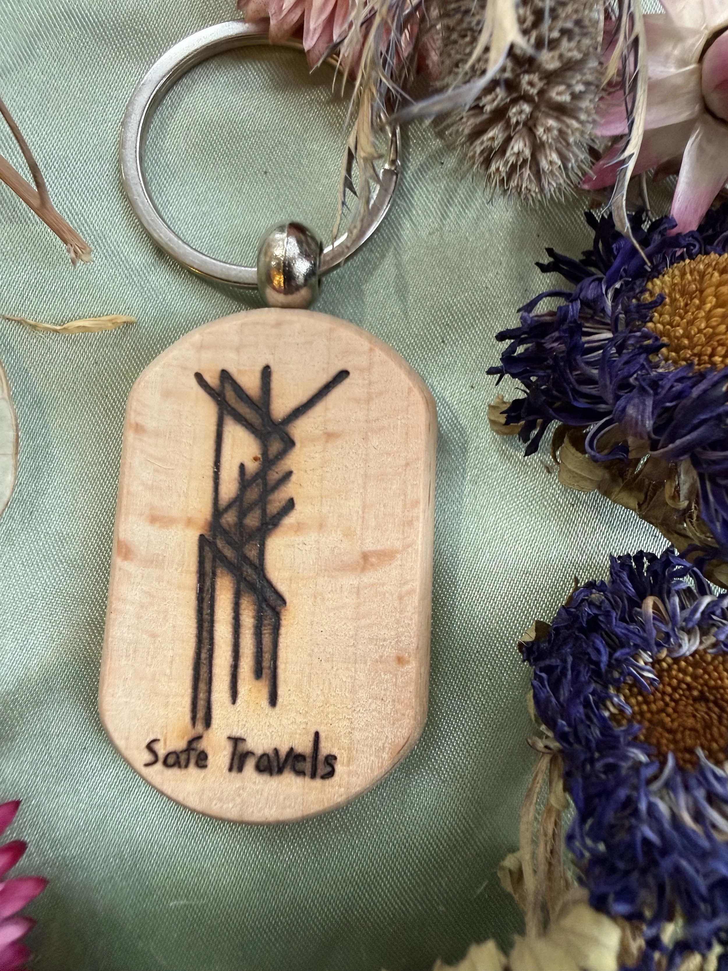 Safe Travels Rune Keychain