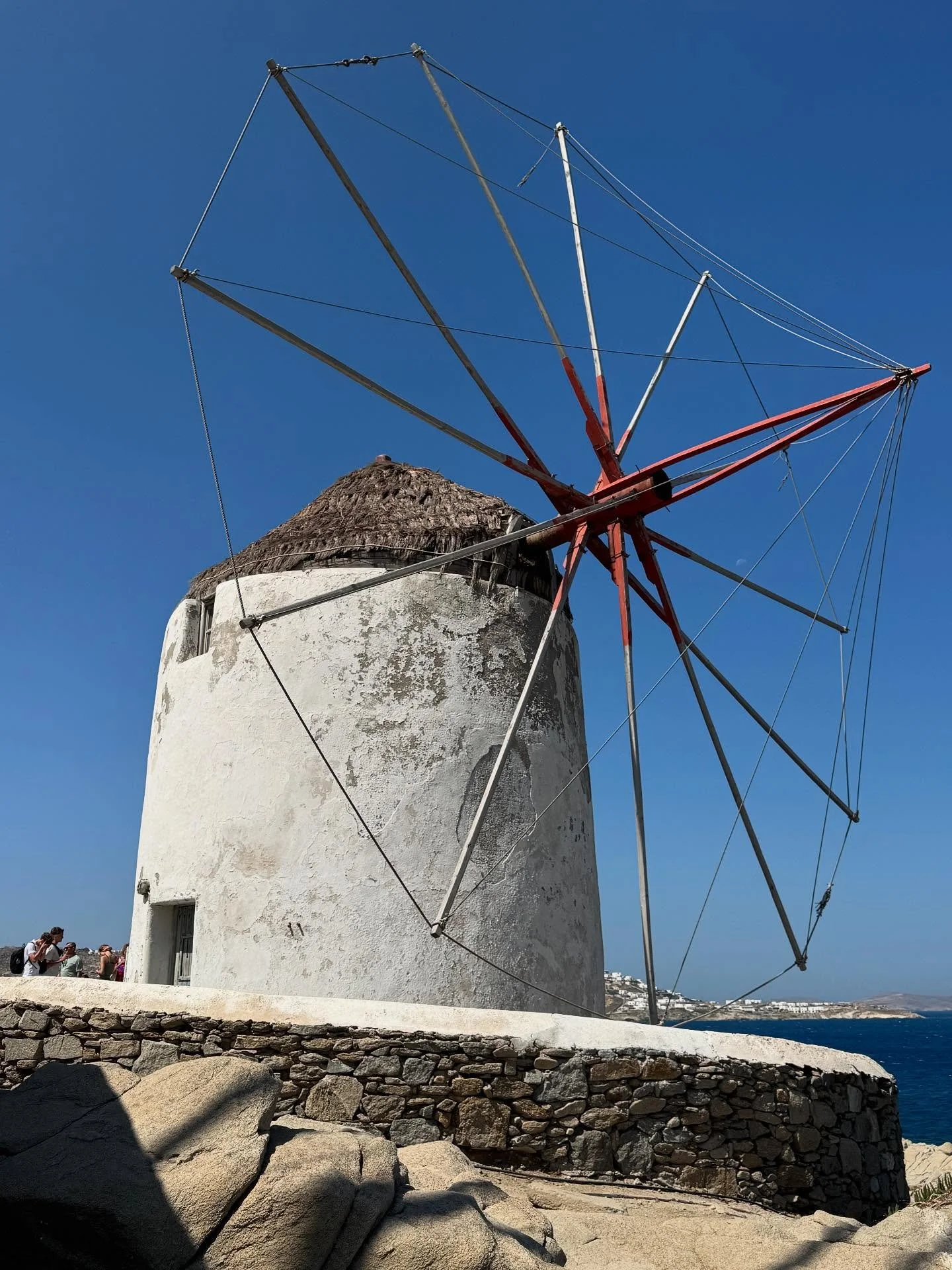 Mykonos magic on the @disneycruiseline Fantasy 
Windmills turning in the breeze, baklava that melted in our mouths, charming churches with blue domes, and sun-soaked strolls through winding whitewashed streets. 💙🇬🇷 From every corner of the town,