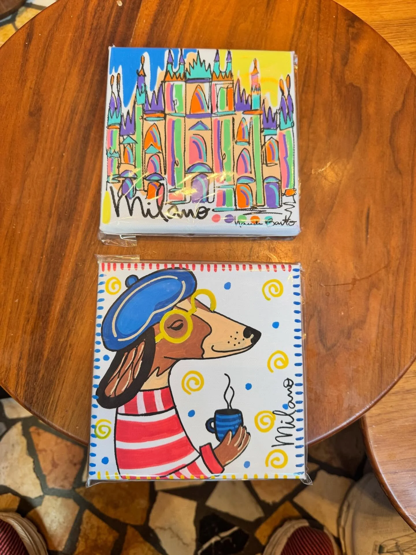We love collecting art from local artists while traveling. It&rsquo;s been such a fun exercise and Milan didn&rsquo;t disappoint. Thanks @nanda.inktravel for these lovely pieces&hellip;

How do you commentate trips? Magnets? Art? T-shirts?

#italy #t