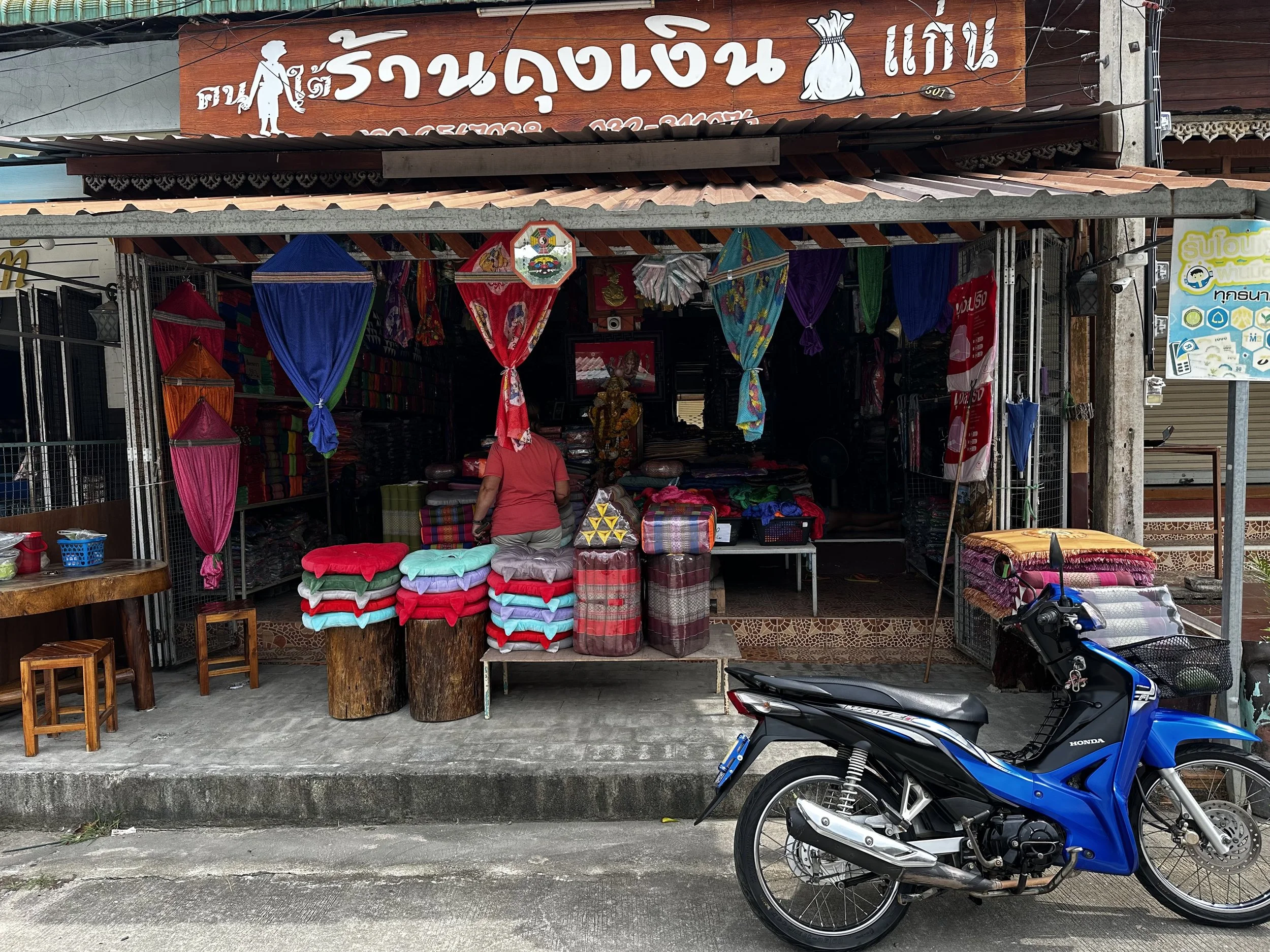 Exploring shops in Prachuap Khiri Khan. 
