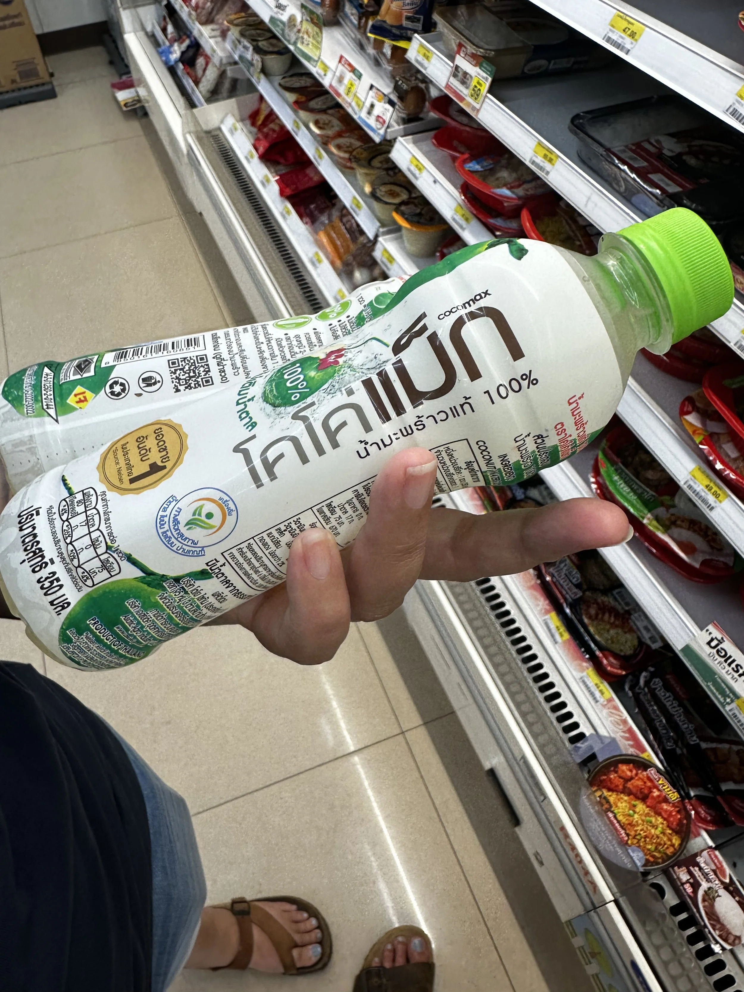 Coconut water is a must to bring on the scooter. 