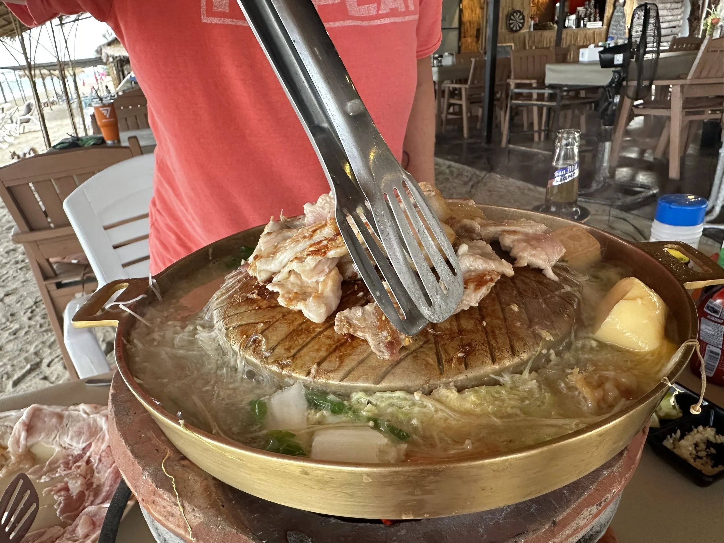 Mookata, Thai BBQ hot pot at the table at All Day's.