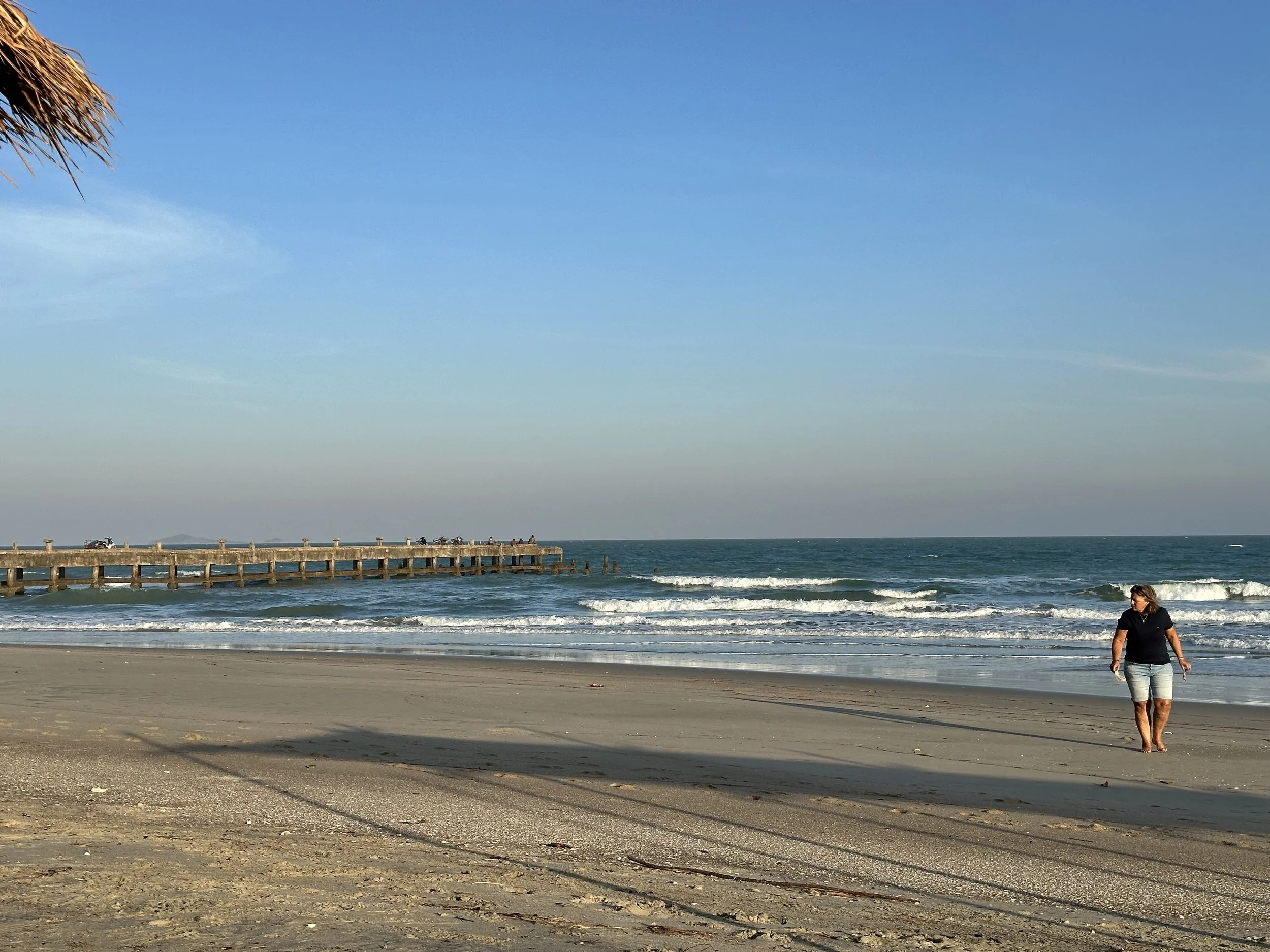 A walk at the pier