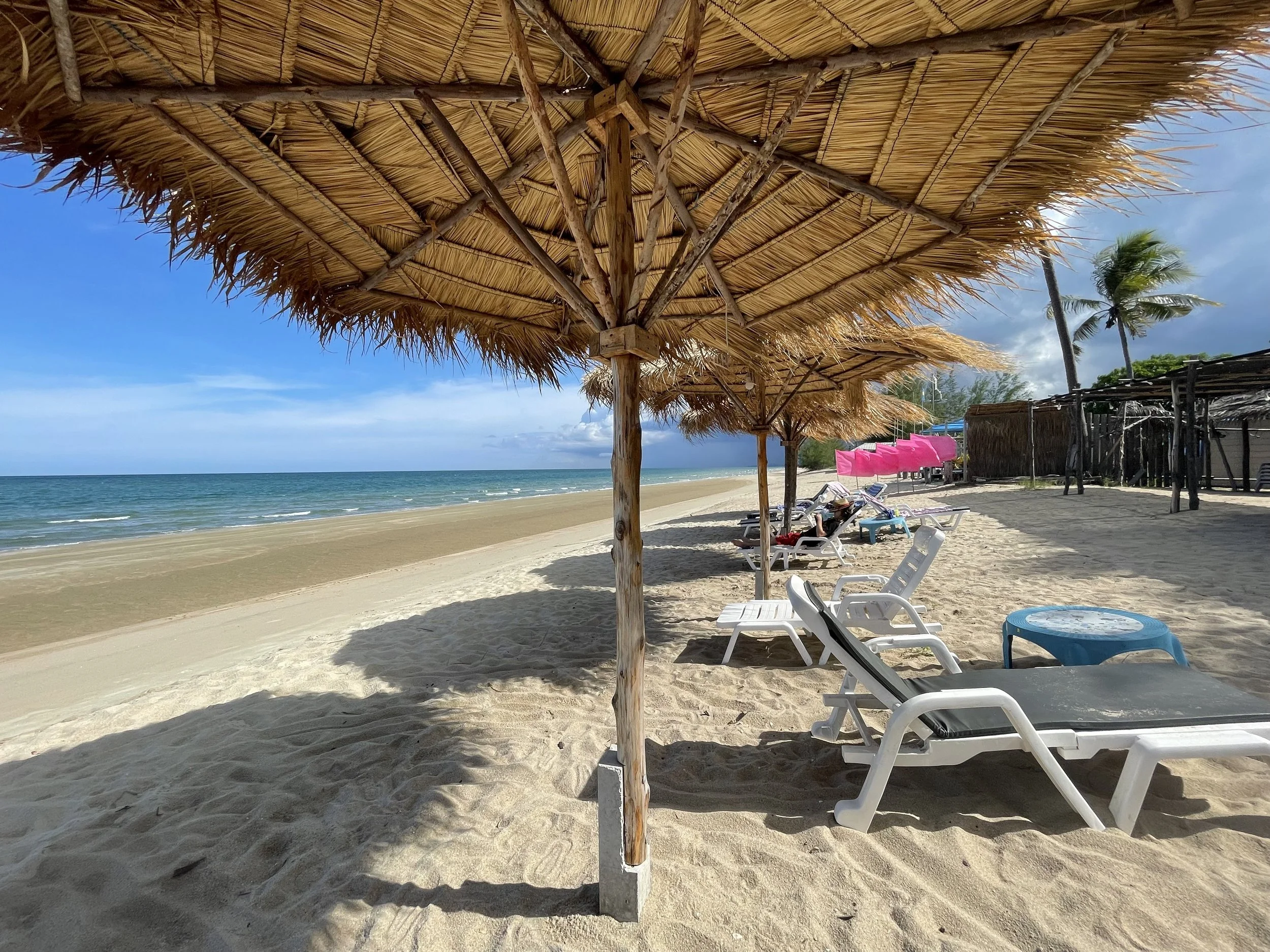 Sunny beach days in July, low season. 