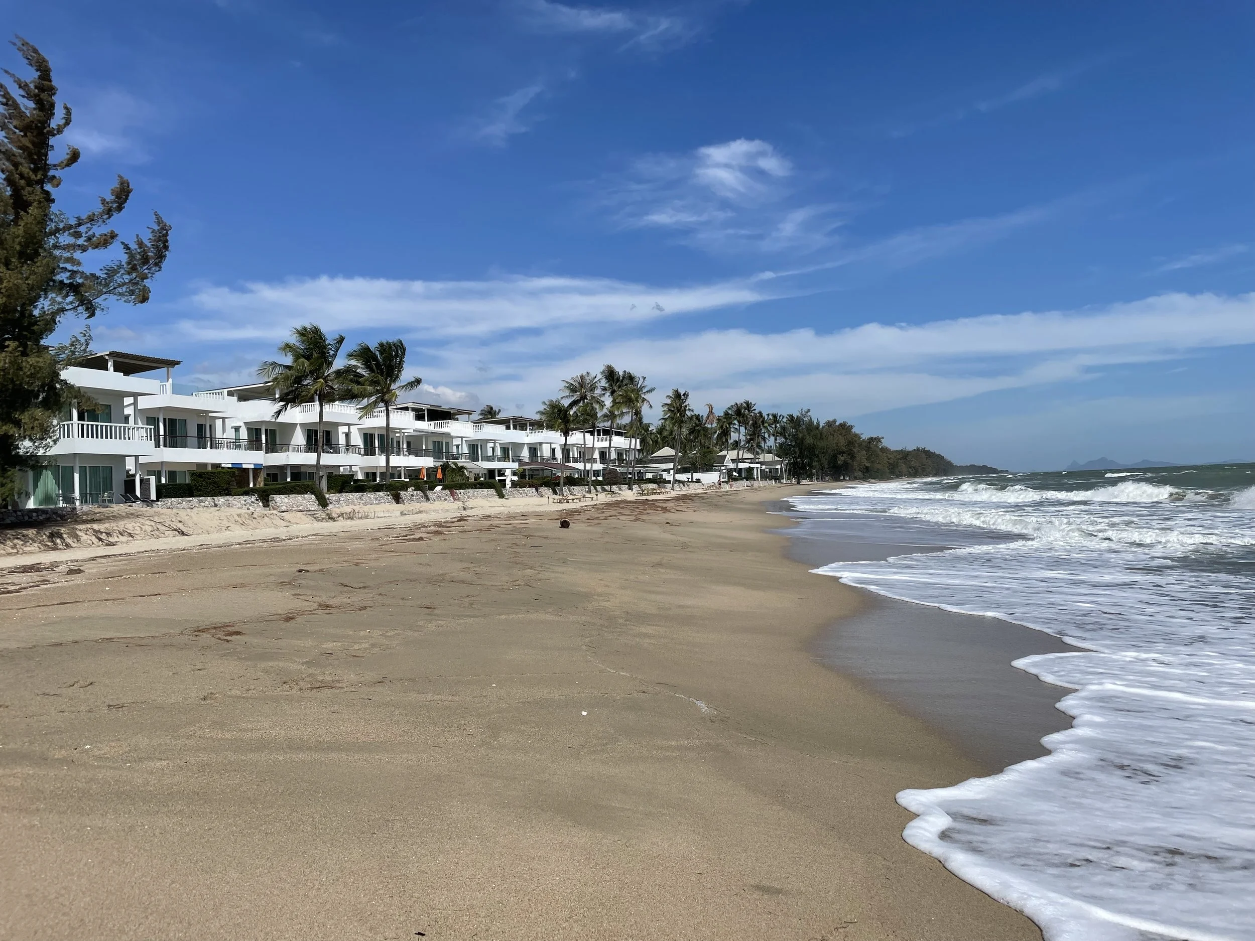 House areas at the beach, Villa Maris area. 