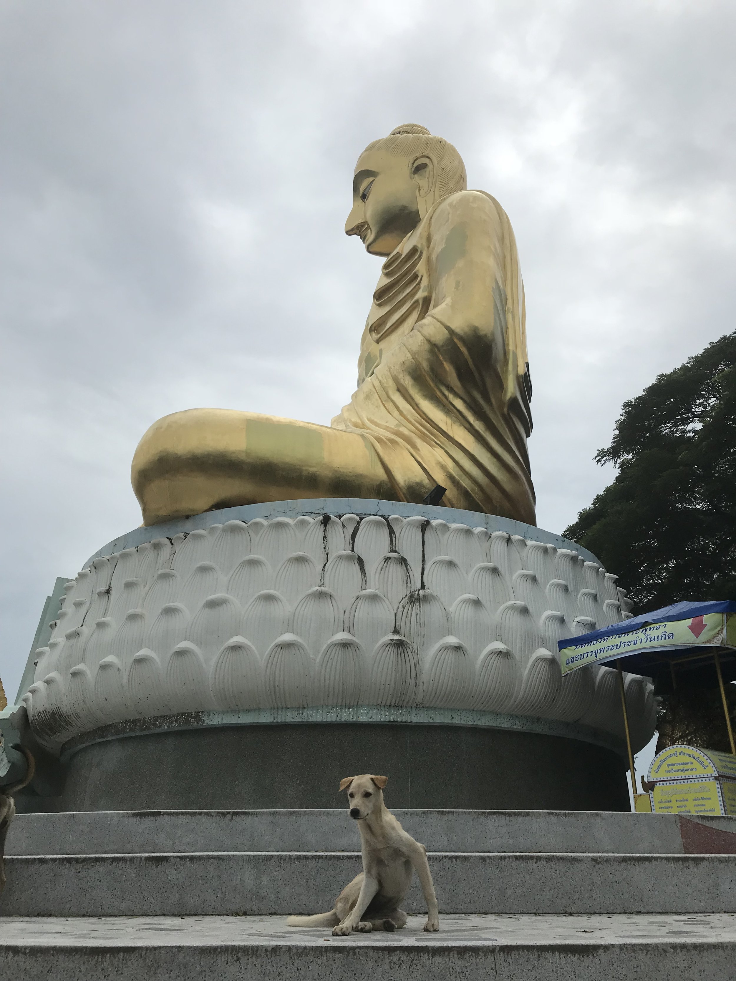 The massive golden statue (Luang Por Yai) was built to honor Queen Sirikit