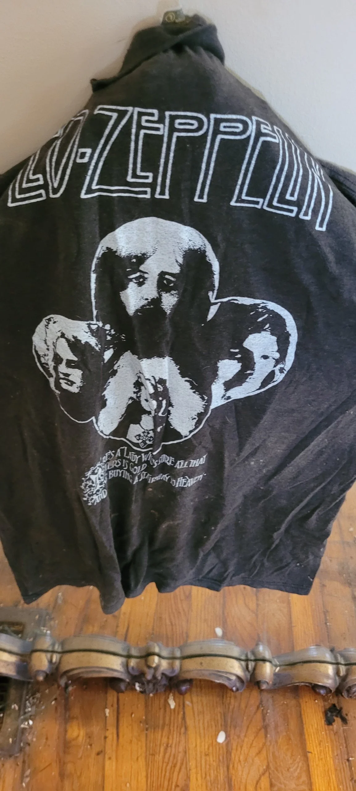  Vintage Led Zeppelin T-shirt from the attic. This and a few other vintage t-shirts were salvaged.  