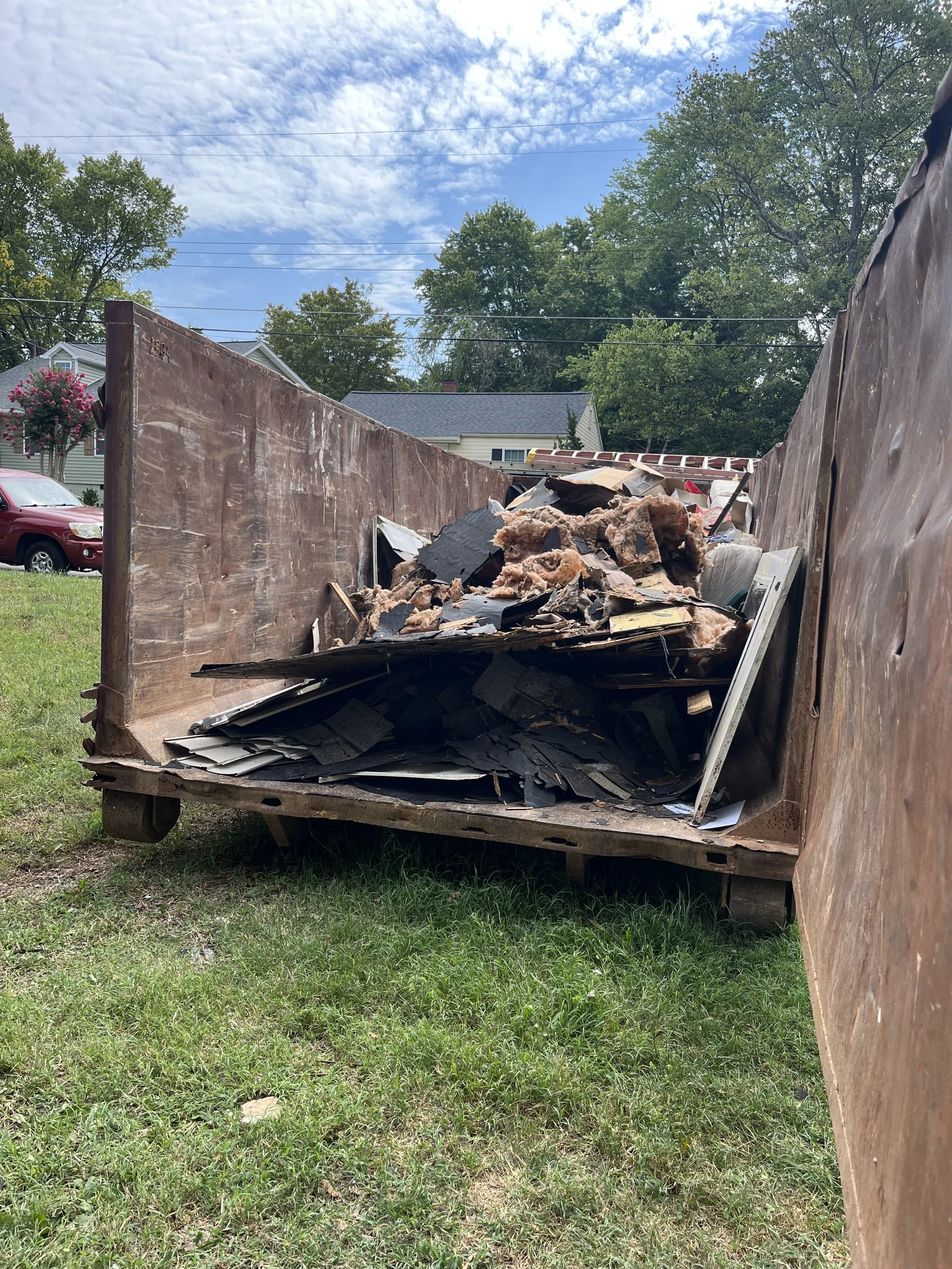  inside the first dumpster in the beginning  
