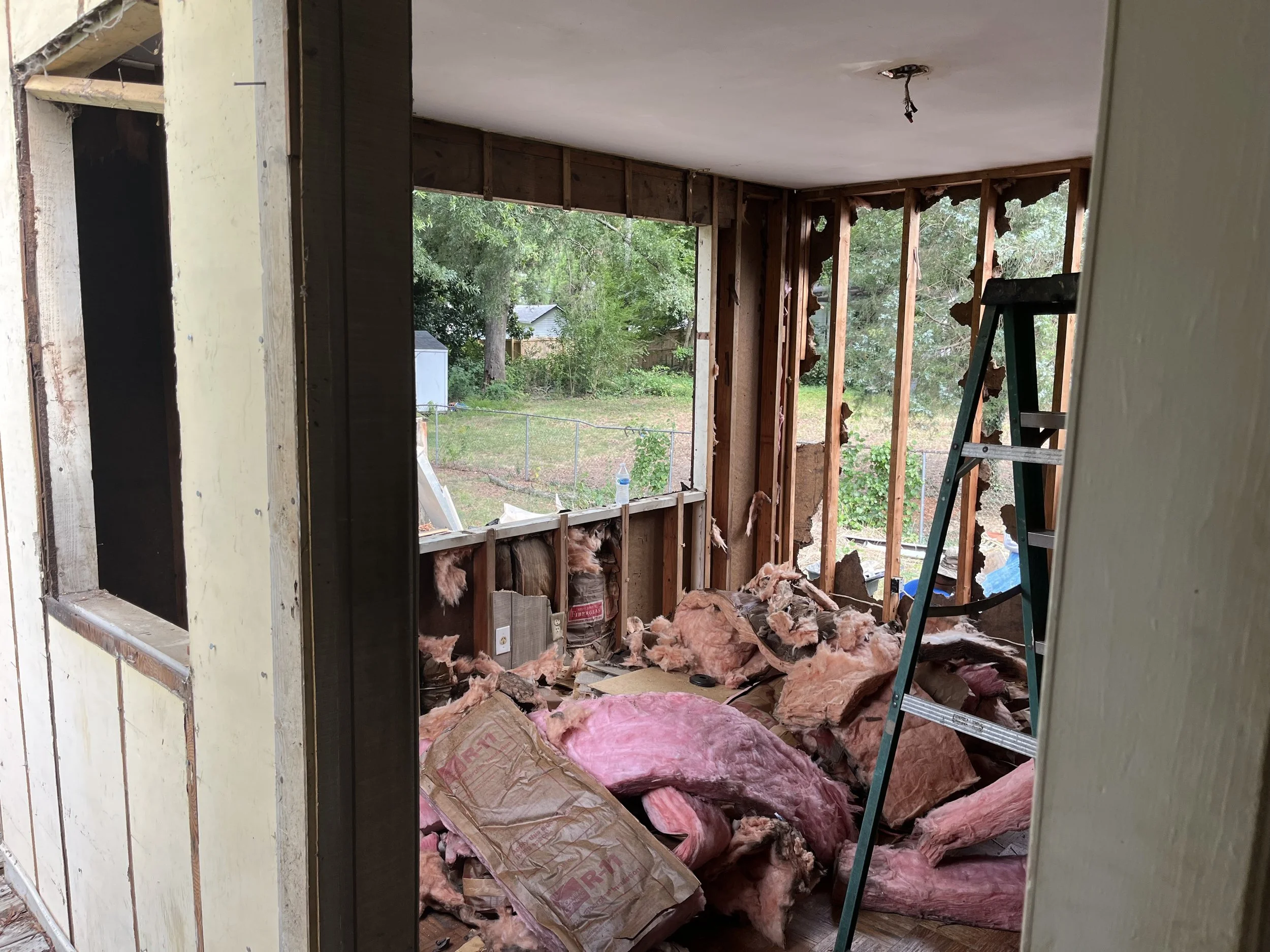  at the beginning of the demo of the addition. Jose and his company started taking everything down and out.  