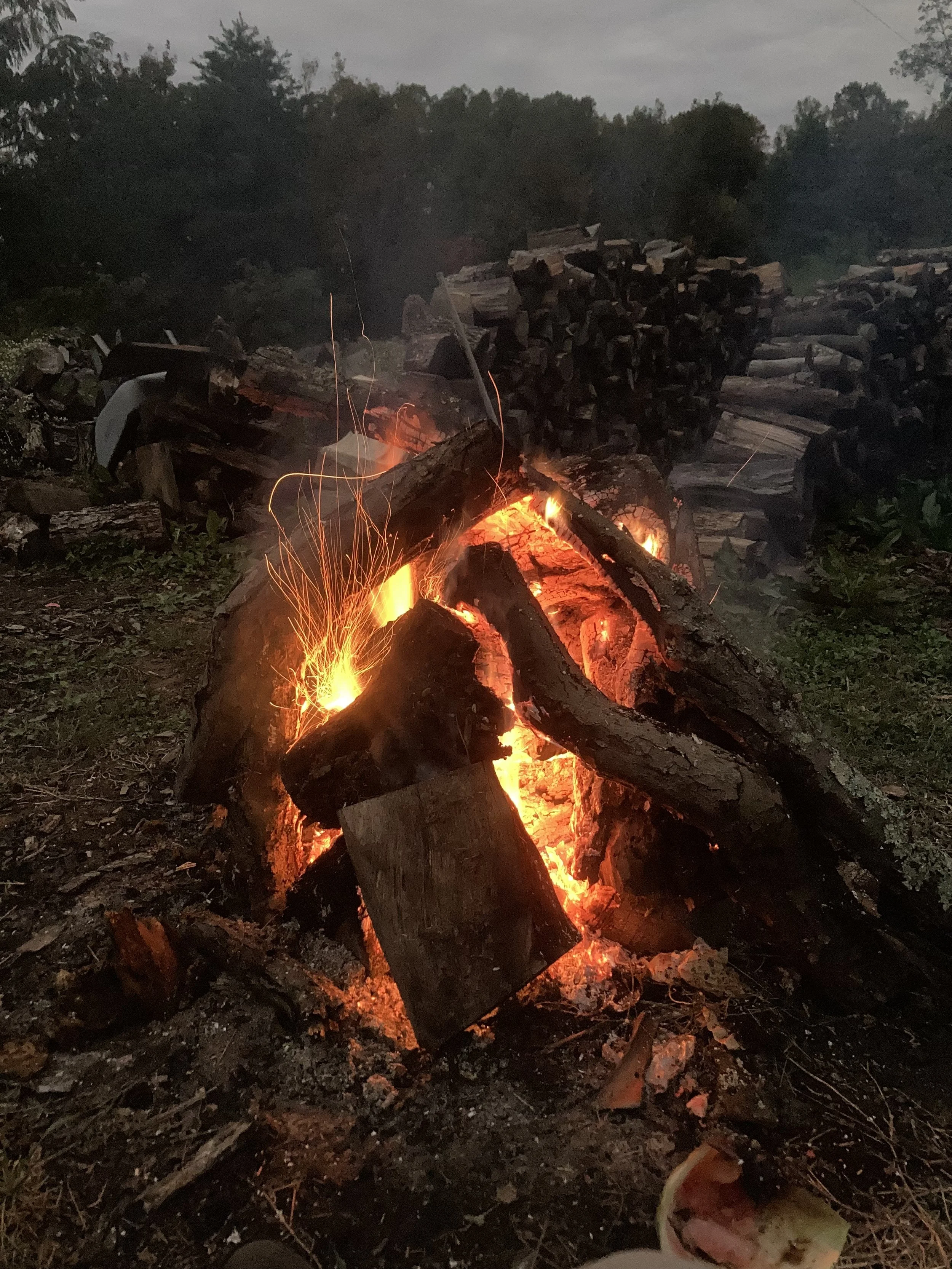This Browns Summit Home is completely ready for roasting marshmallows this fall!