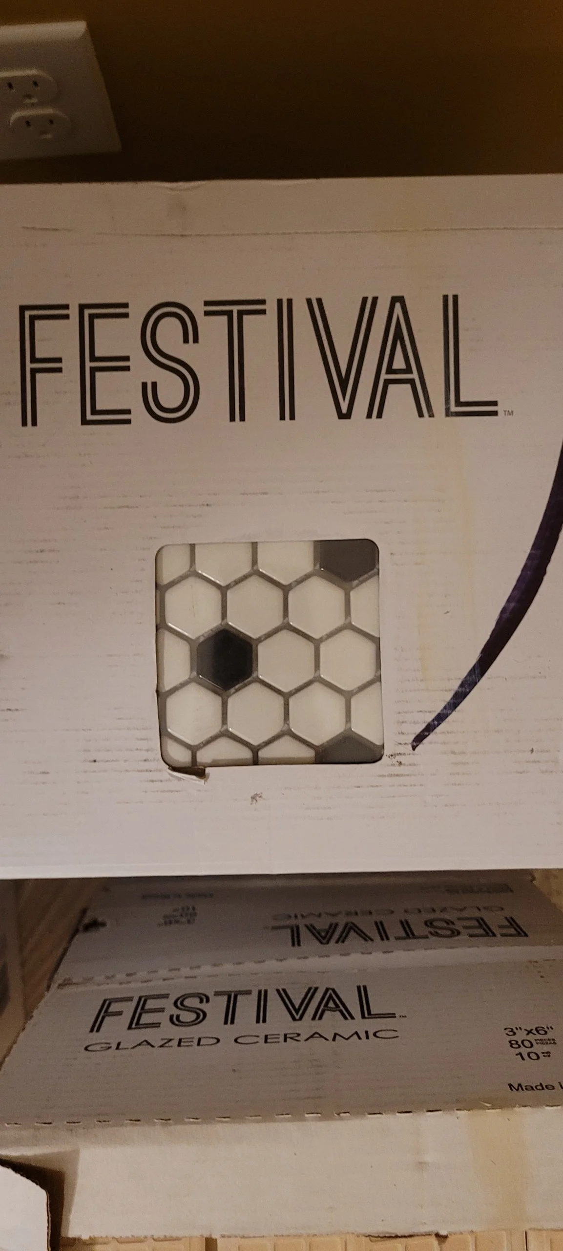 Mosaic hexagon tile for the bathroom floor