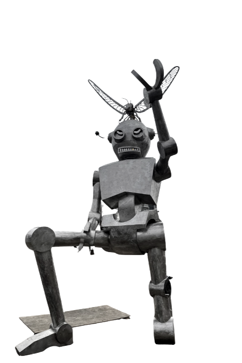 May-Bee and the Bot located on the Greensboro Downtown Greenway just steps away from Wafco Mills