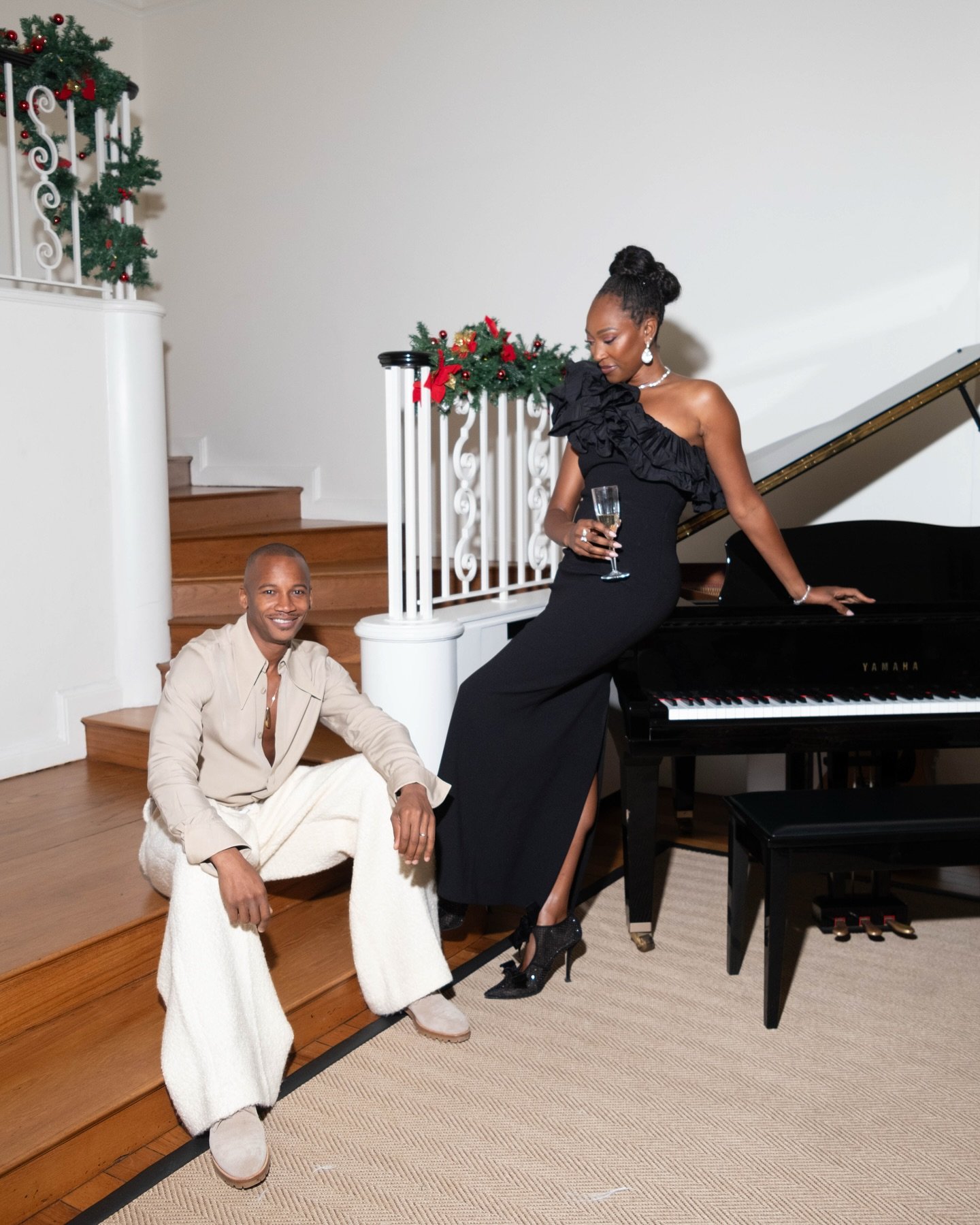 Feeling Christmasy pre @britishfashioncouncil #britishfashionawards @vanessakingori @ericunderwood @emmathynn