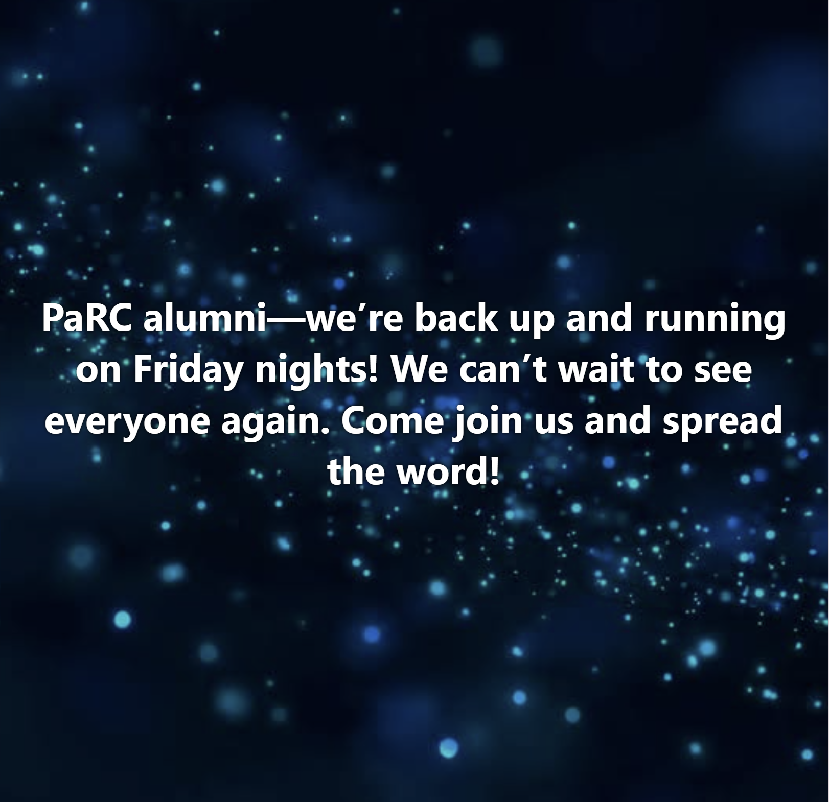 PaRC Alumni Is Back 10-16-2026!!!