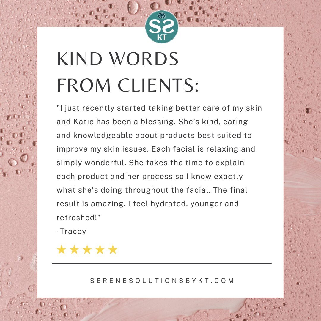 Thank you, Tracey, and so happy you are feeling confident and refreshed in your glowing skin!✨ It is absolutely part of my goal to educate as I go to ensure each of my clients are learning more about their skin and what works specifically for them!

