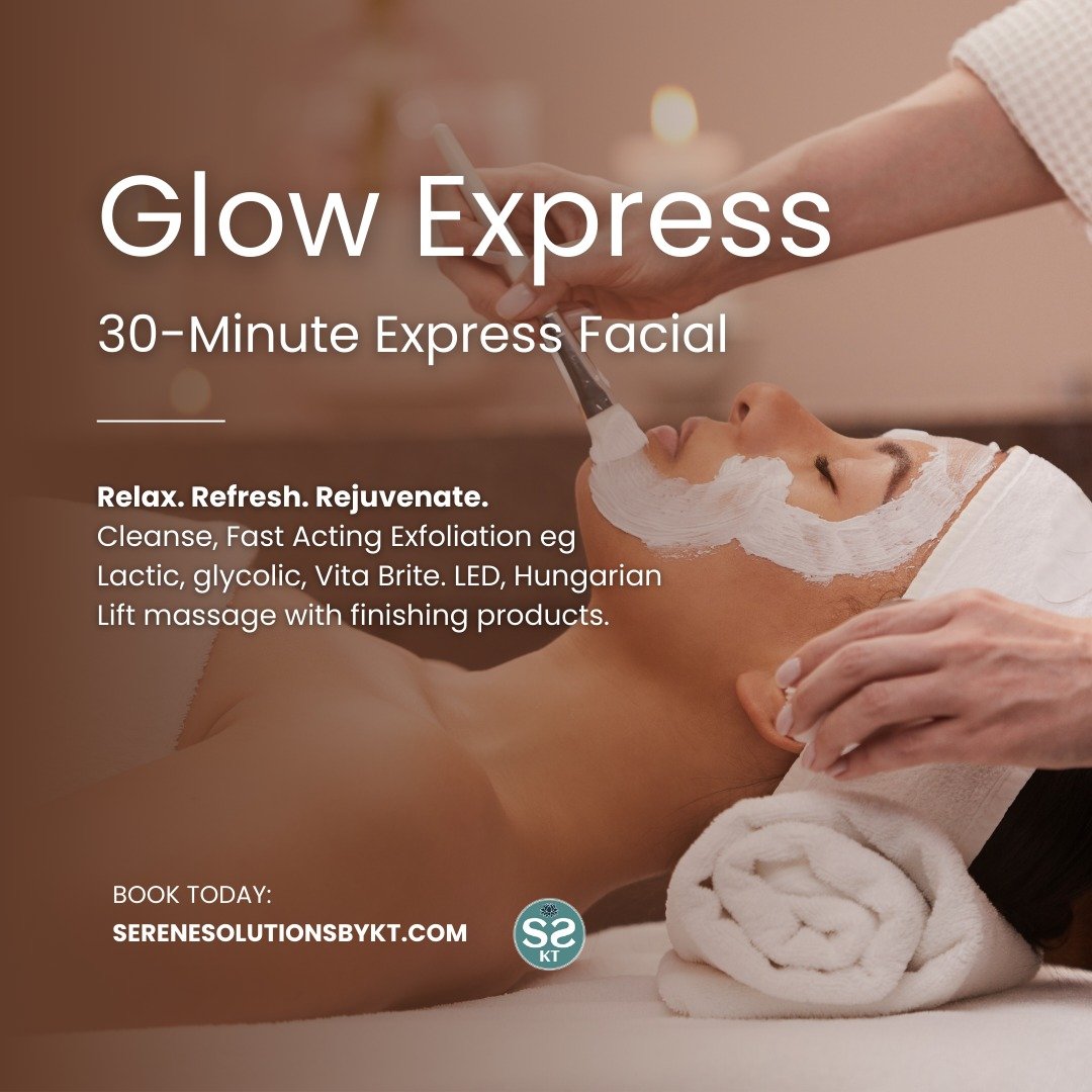 Glow Express💜 This new offering allows you to achieve glowing skin, even with a busy day ahead of you.

Book today at https://www.serenesolutionsbykt.com/✨

#providenceri #facial #facialtreatment #skincare #expressfacial #rhodeislandskincare #hungar
