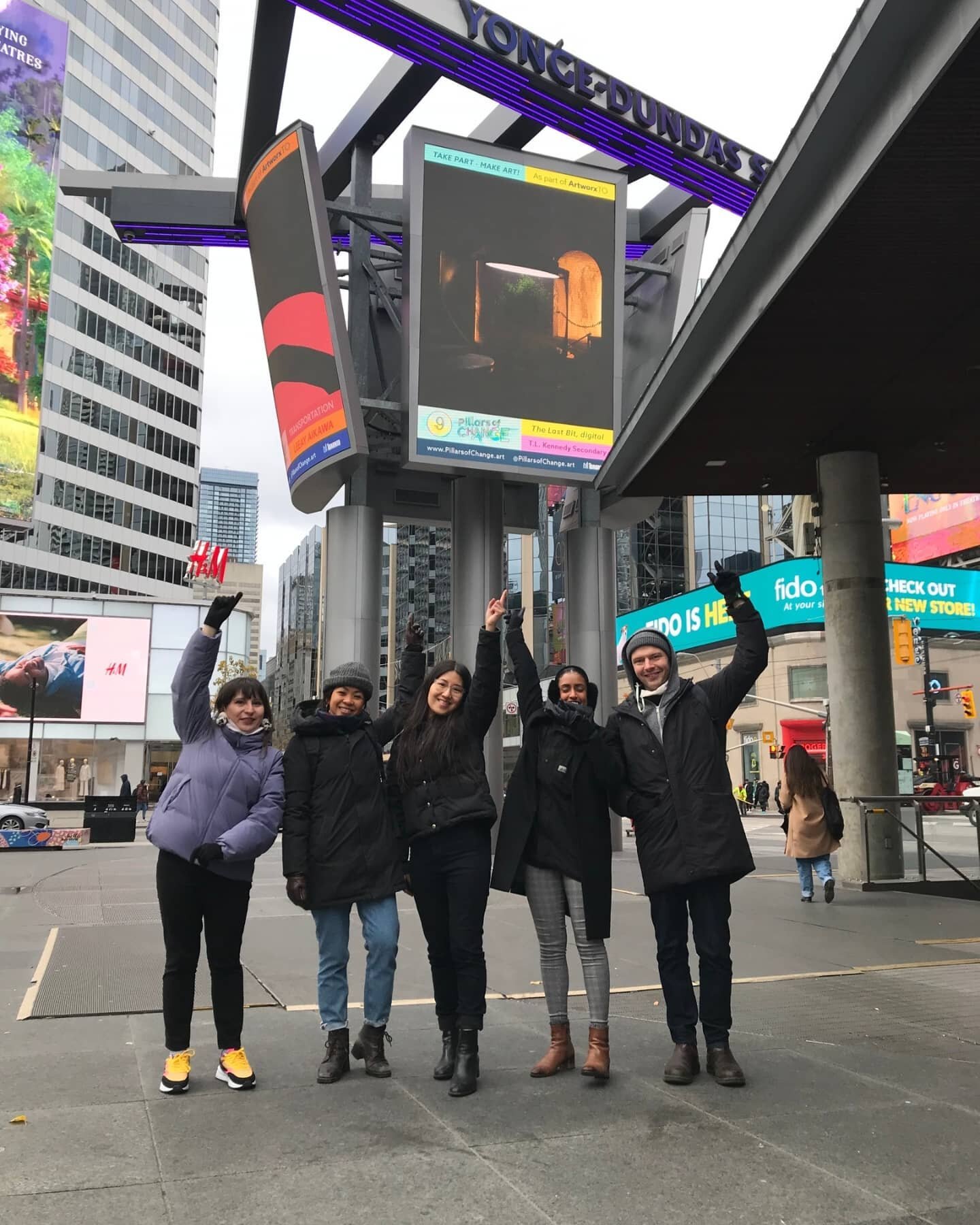 On November 26th, No.9 showcased Pillars of Change as part of ArtworxTO: Toronto&rsquo;s Year of Public Art 2021-2022 on 10 digital billboards in Yonge-Dundas Square. Pillars of Change is a participatory public art initiative which asks: &ldquo;What 