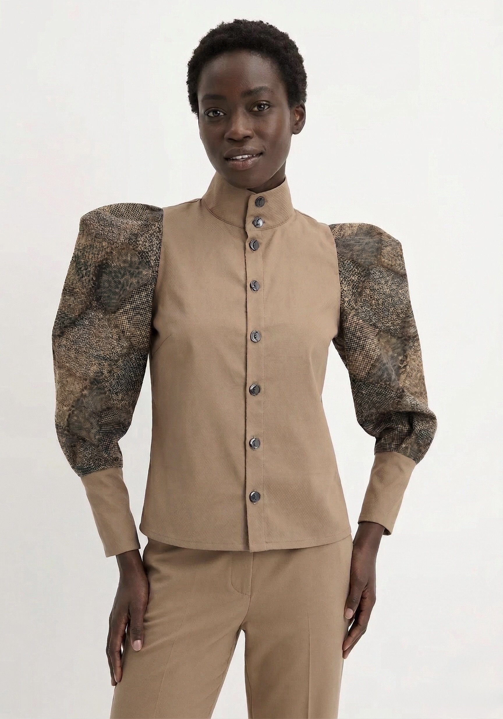 Bluse mit Animal Print UNIKAT