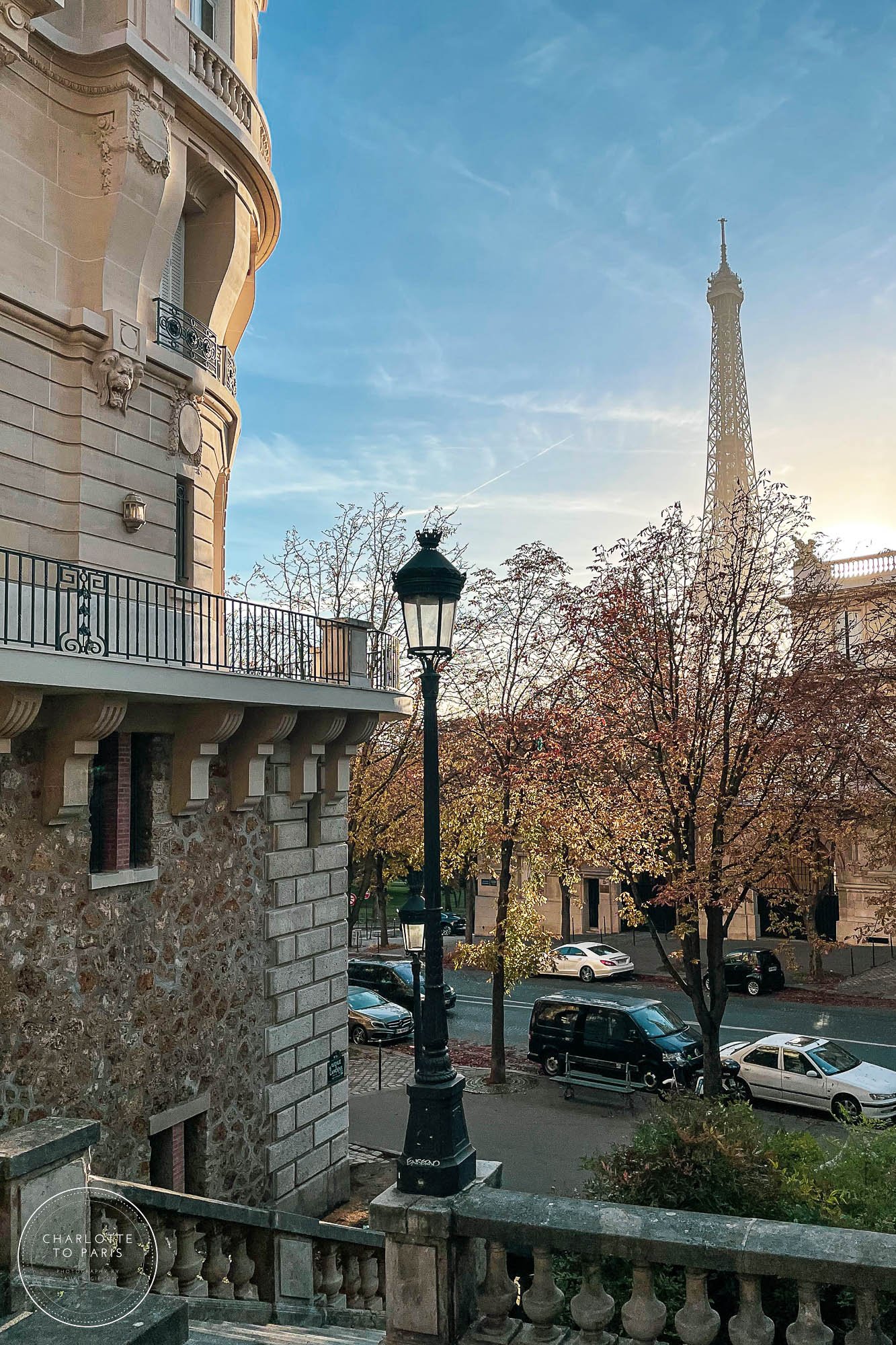 Avenue de Camoens with Eiffel Tower views