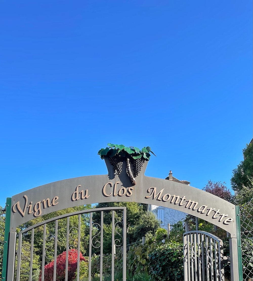 The top of the Montmartre vineyard gate